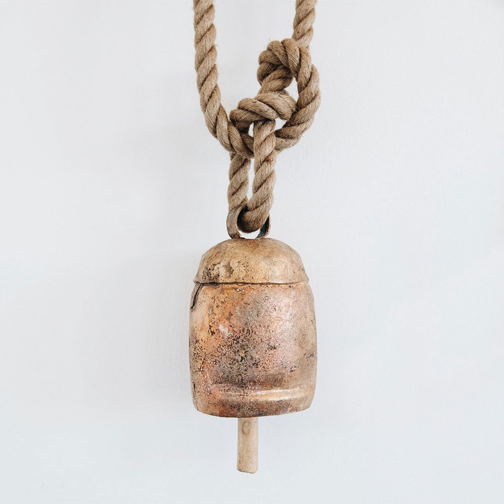 Handmade Large Copper Bell - Vintage Decorative Wind Chime for Home, Garden, and Outdoor Decor
