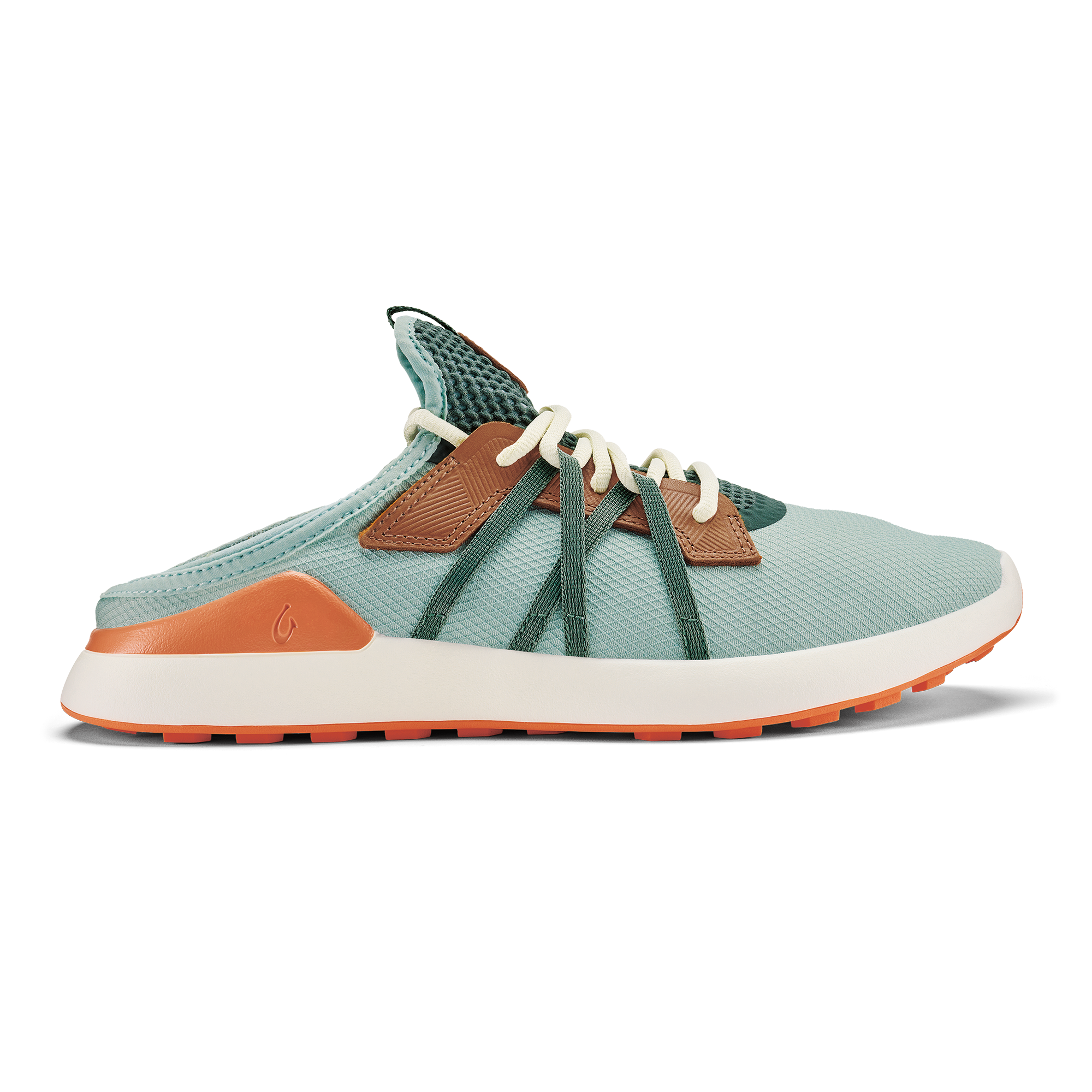 Manele Women's Sandals - Pale Moss & Molten Orange Colors | Comfortable Summer Beach Shoes for Outdoor Walking and Vacation