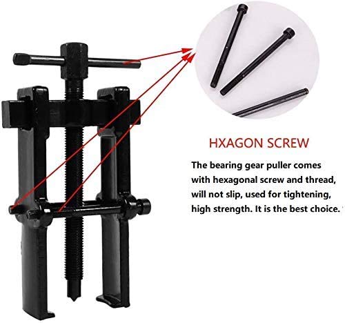 Two Jaw Bearing Puller - Adjustable Gear & Pulley Remover Tool for Bearing, Flywheel, Motorcycle & Auto Repair (3