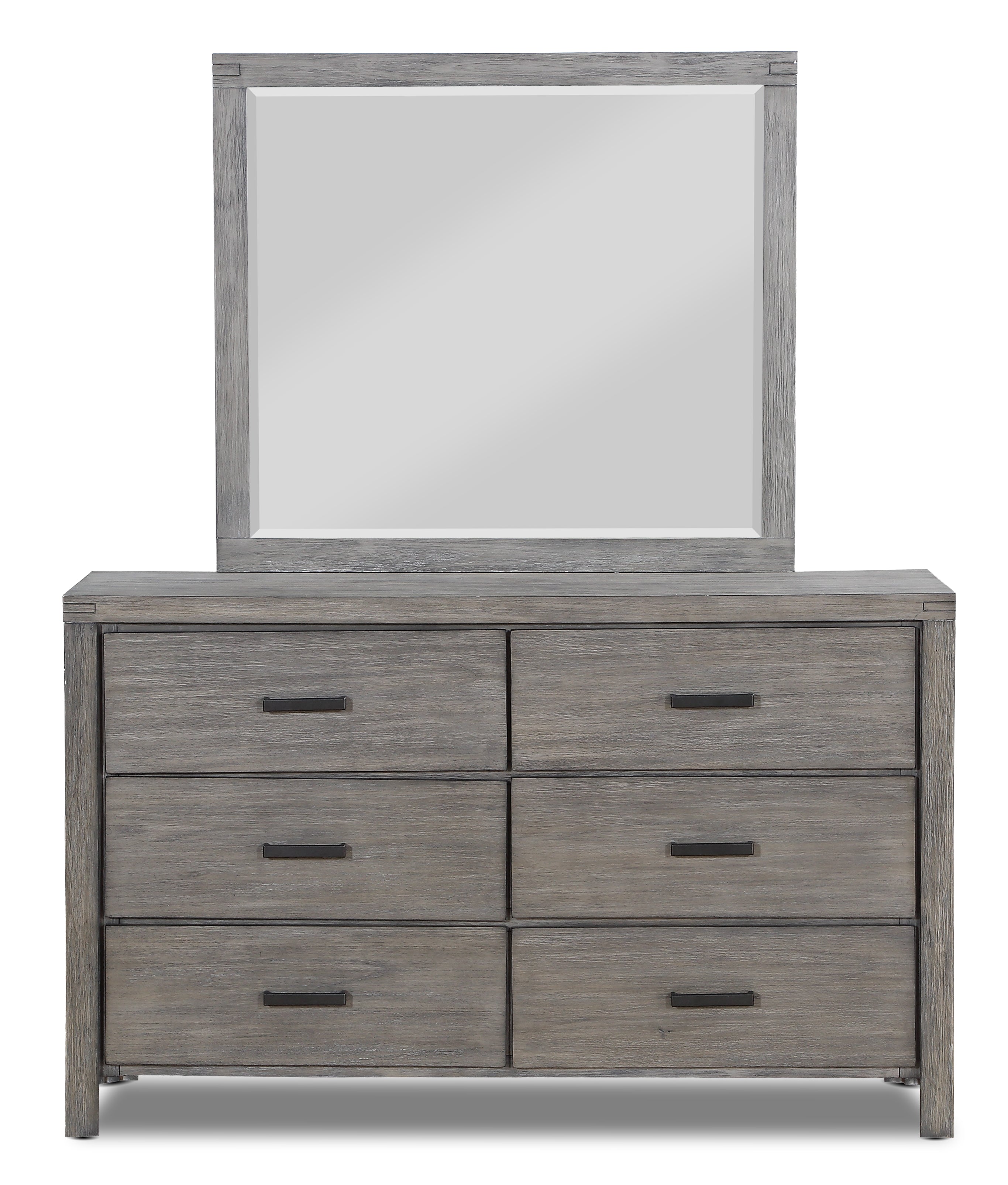 Copeland 6-Drawer Dresser - Wire Brushed Grey Finish, Modern Bedroom Storage Furniture for Home Organization | Perfect for Master Bedroom, Guest Room & Nursery