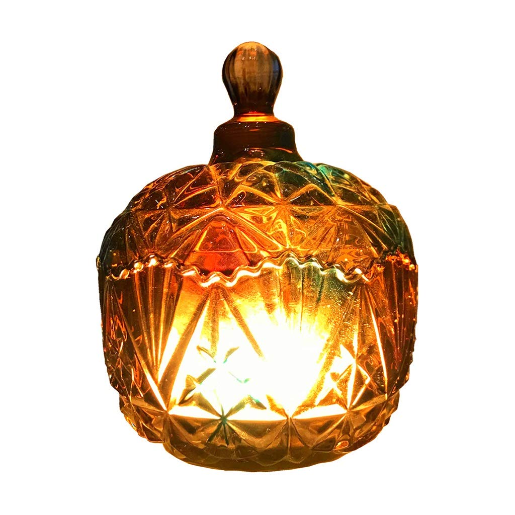 Himalayan Salt Lamp - Natural Crystal Night Light for Bedroom, Bedside, Kids Room | Dimmable Orange Table Lamp (10.5x13.5cm) | Perfect for Relaxation, Meditation & Creating Cozy Atmosphere