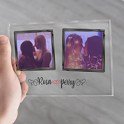 Personalized Photo Frames for Couples - Romantic Gifts for Birthdays & Valentine's Day - Home & Office Decor