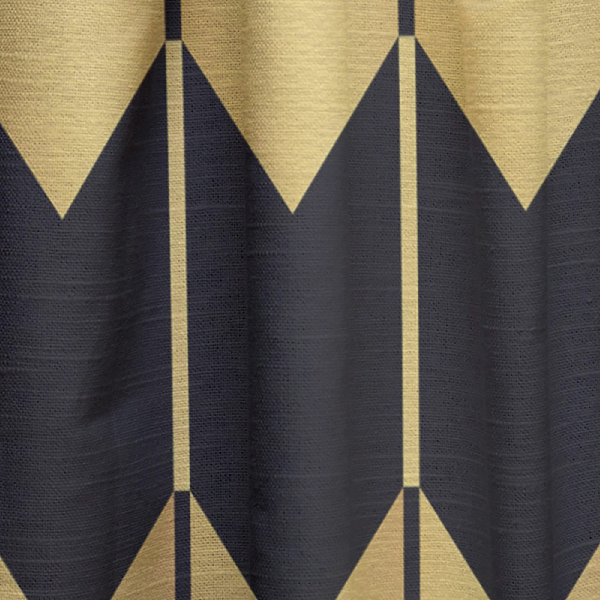 Golden Luxury Metallic Geometric Print Thermal Insulated Curtains - Single Panel 52x120 Inches - Elegant Drapes for Bedroom & Living Room - Perfect for Home Decor & Blackout Needs