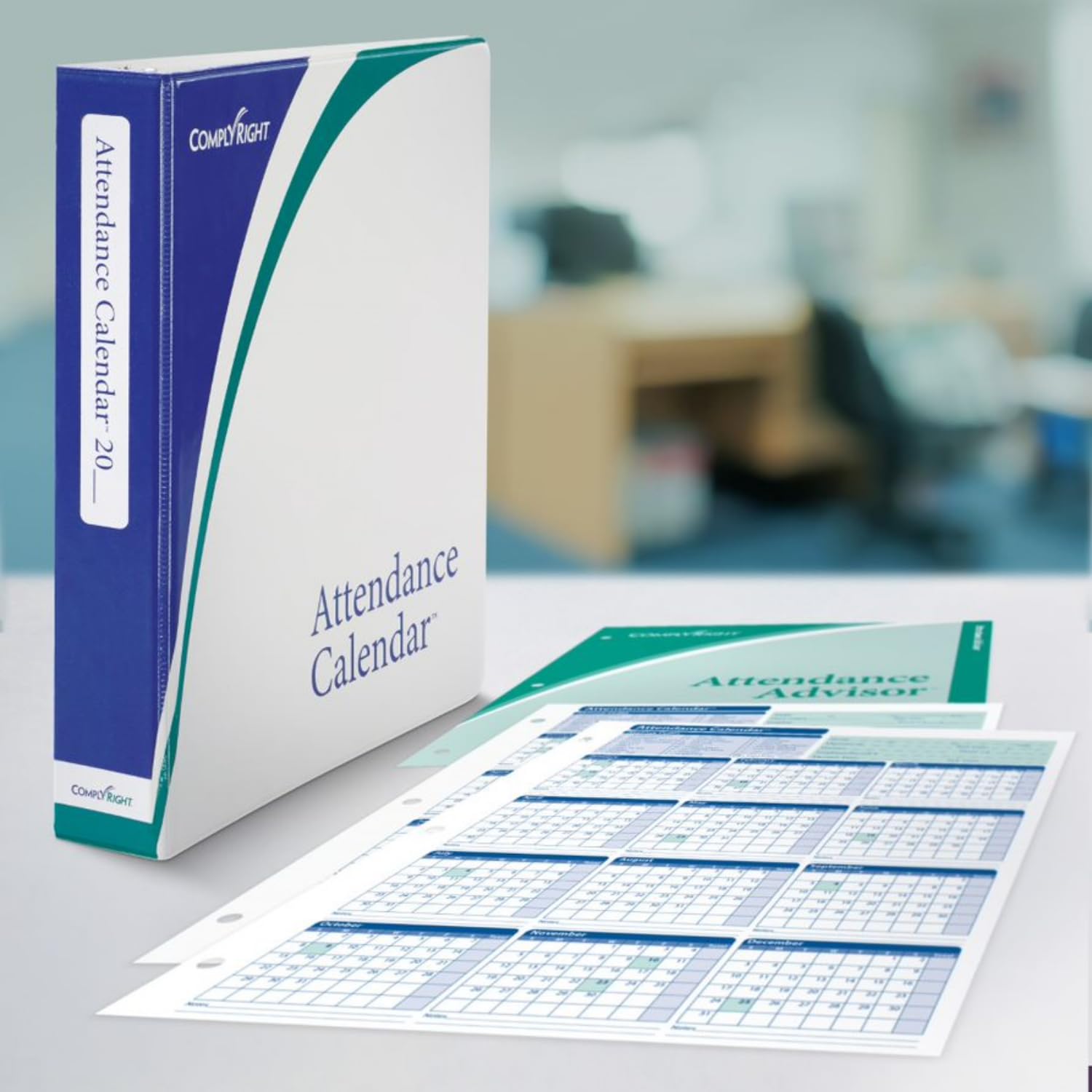 2025 Attendance Calendar Kit - White, Pack of 100 - Perfect for Schools, Offices & Event Planning | Track Attendance & Stay Organized All Year