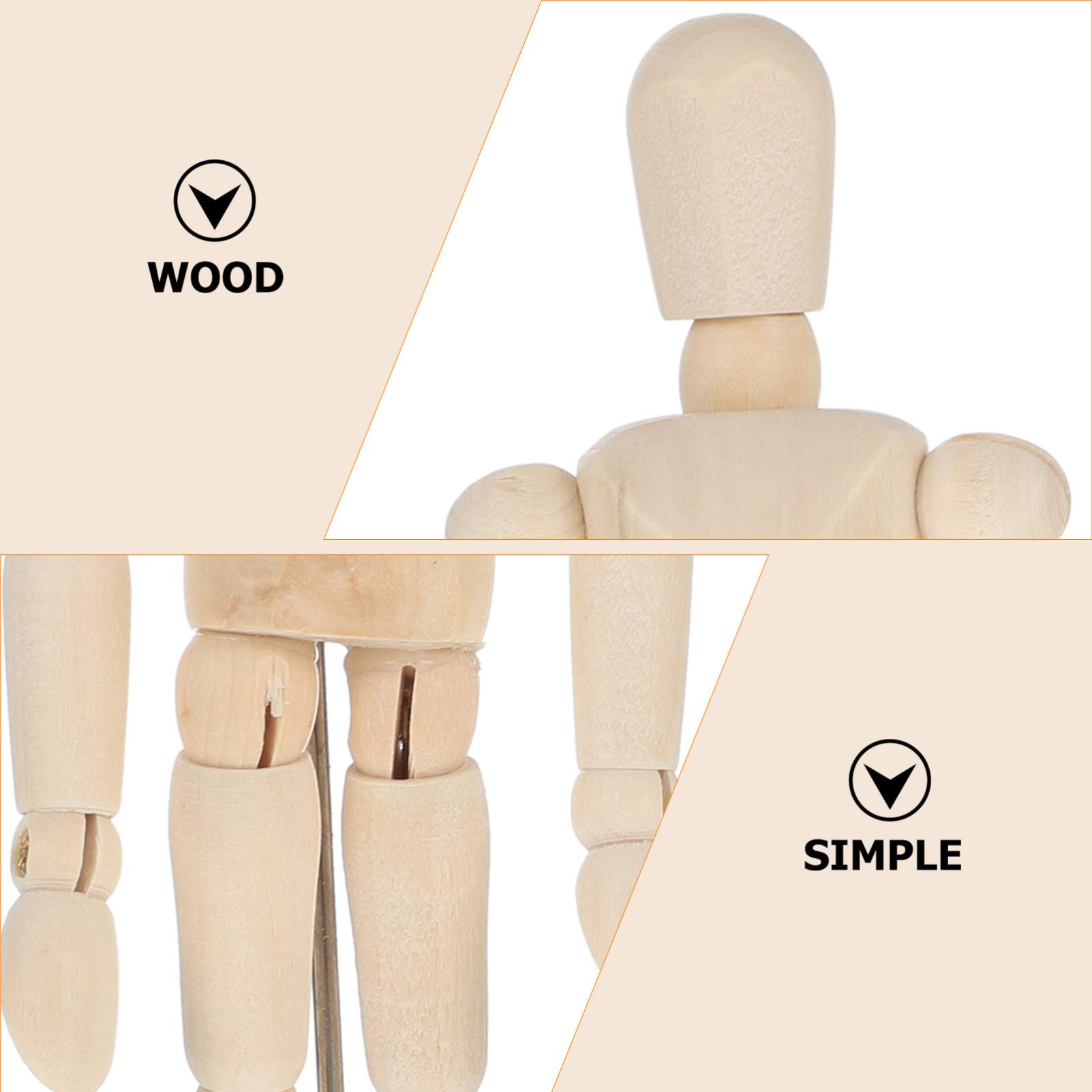 Creative Wooden Air Plant Holder - Pineapple Stand for Tillandsia & Tabletop Decor | Unique Joint Puppet Doll Mannequin for Home & Office Decoration | Perfect for Desks, Shelves, and Gift Ideas