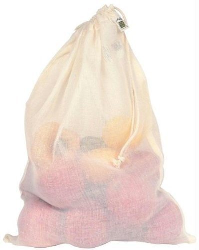 Eco-Friendly Large Lightweight Gauze Produce Bags - Reusable Mesh Grocery Bags for Farmers Market, Organic Shopping & Zero Waste Lifestyle