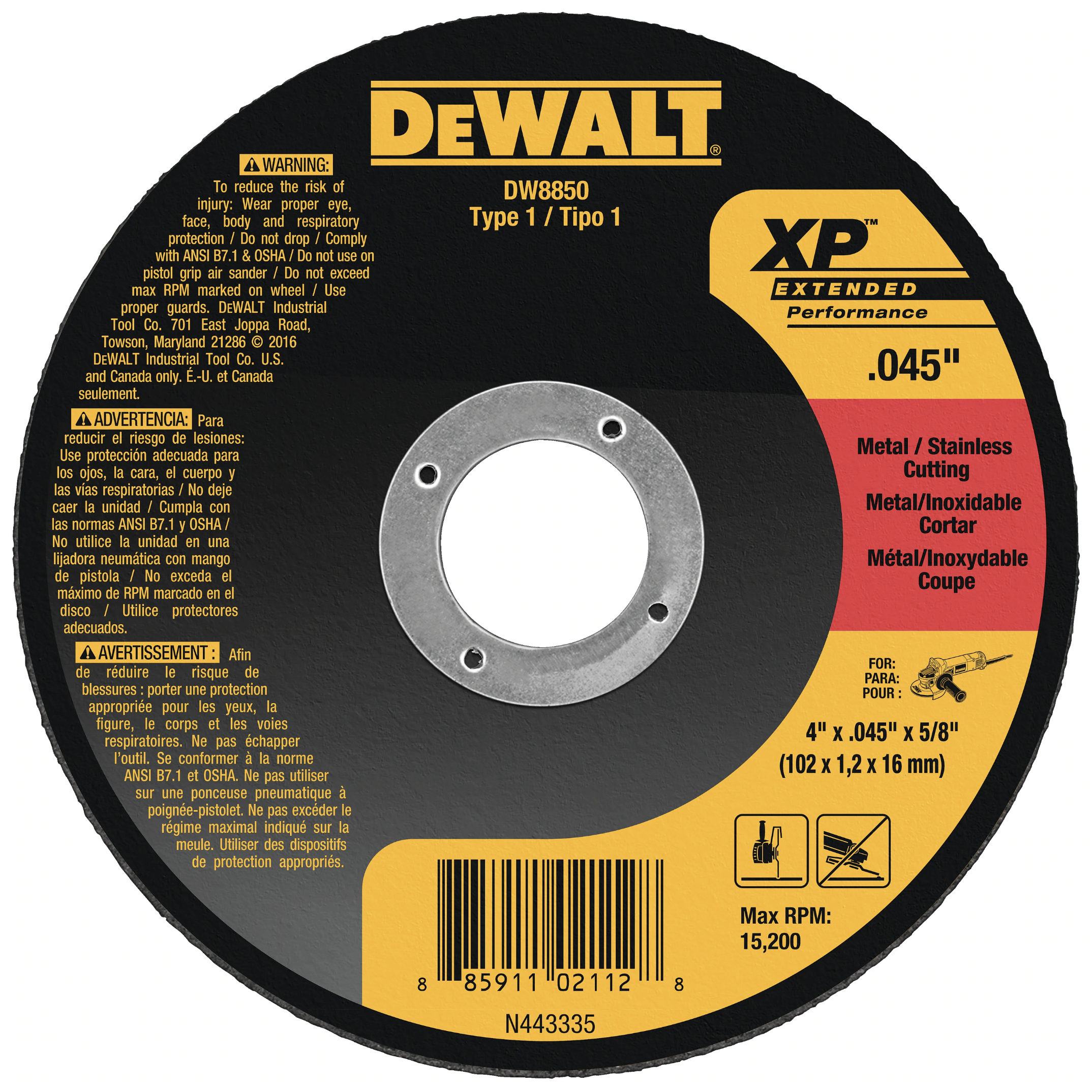 DEWALT Type 1 Cut Off Wheel 5
