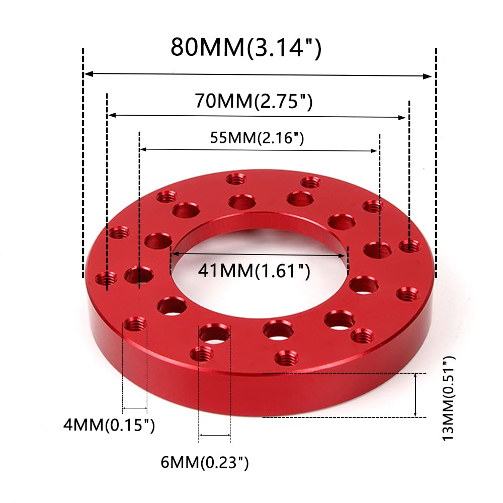 70MM Aluminum Steering Wheel Adapter Plate for Logitech G25 G27 - High Performance Racing Wheel Adapter for Sim Racing & Gaming - Perfect for PC, PS4, PS5 Gaming Setups