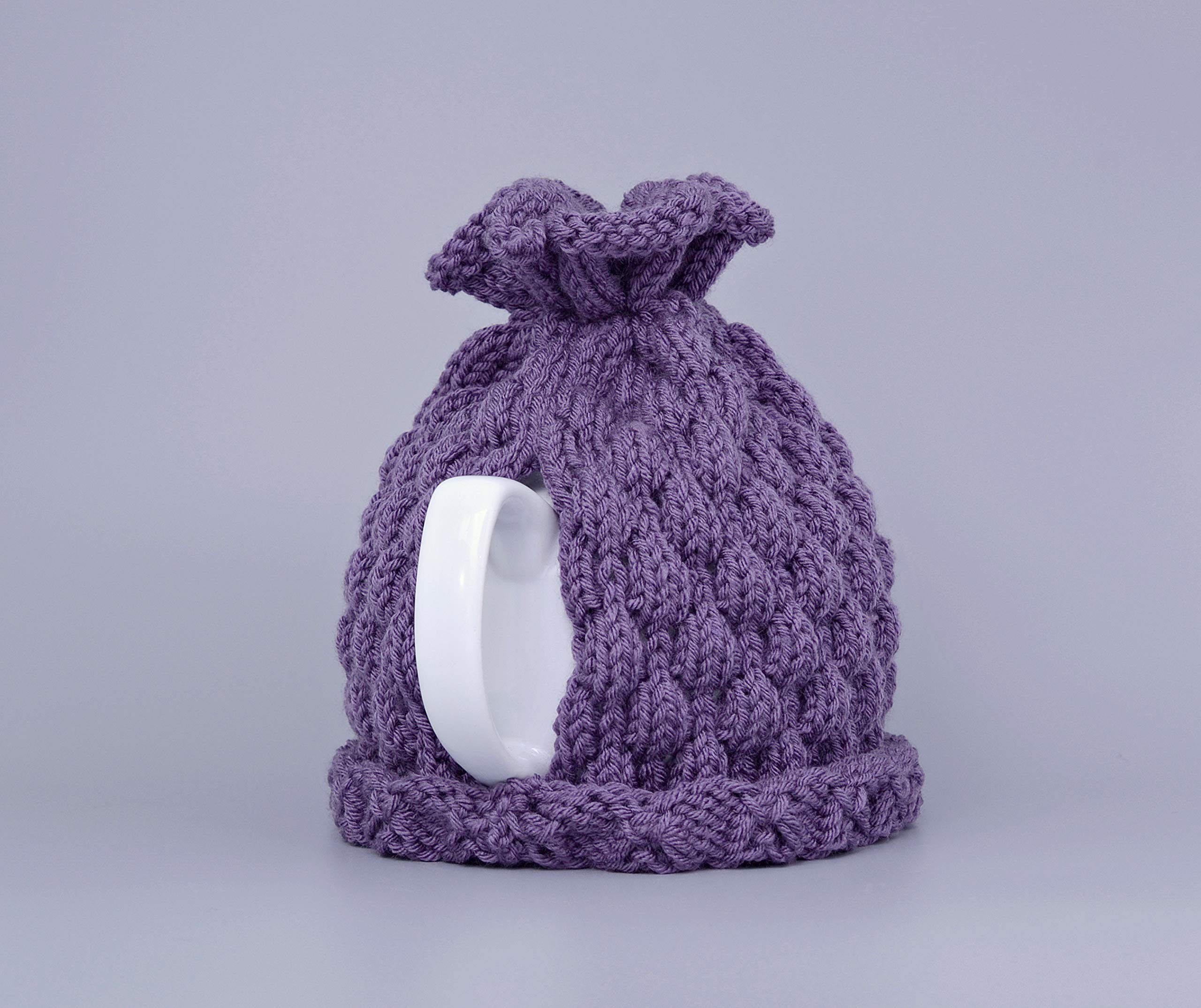 Purple Knitted Teapot Cozy - Insulated Tea Keeper Sleeve for Kitchen Decor, Hygge Home Accessories & Birthday Gifts | Perfect for Tea Parties, Cozy Home Decor & Gift Giving