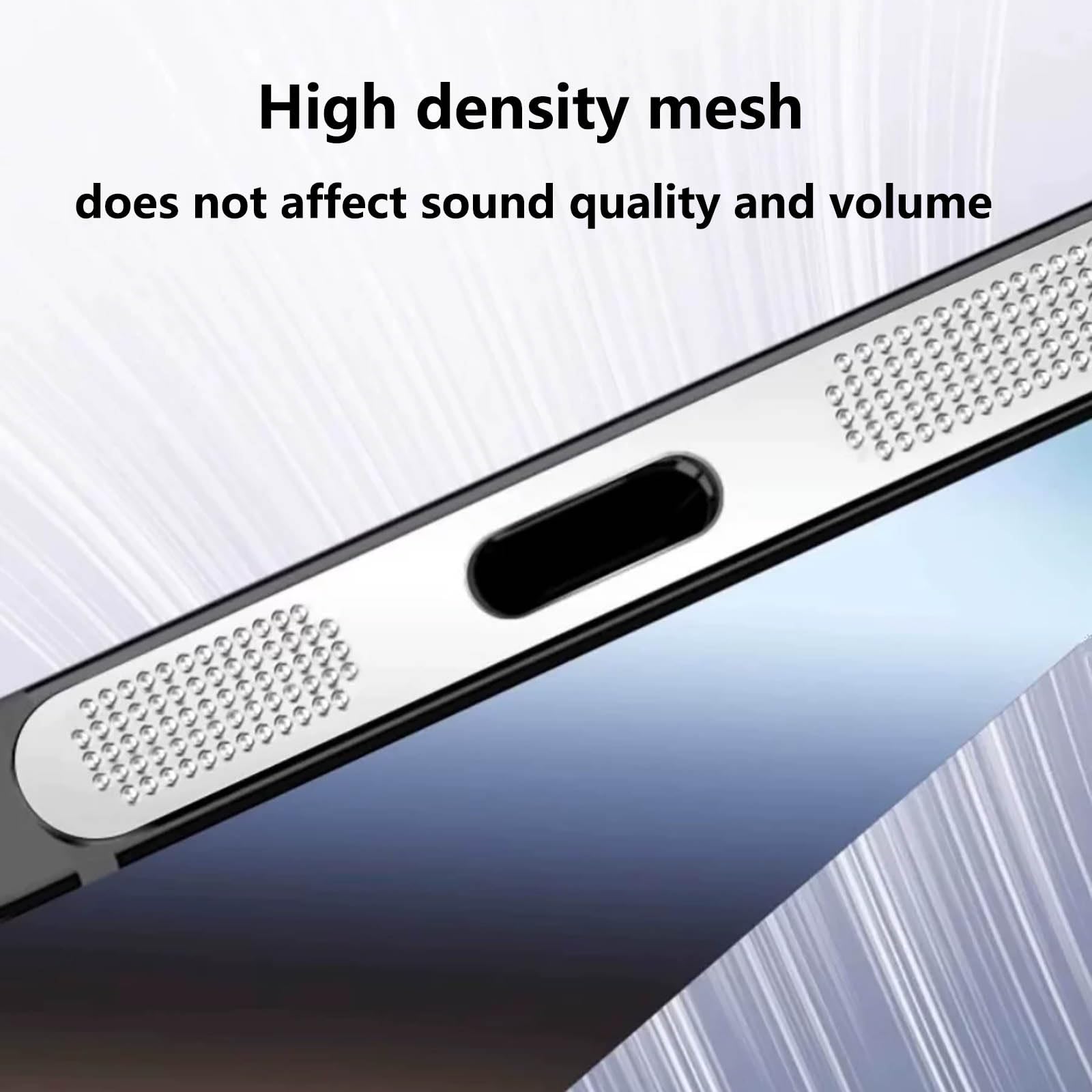 iPhone 16 Pro / Pro Max Earpiece Speaker Mesh Dust Proof Cover - 5 Pack White Titanium - Anti-Dust Protection for Daily Use & Outdoor Activities