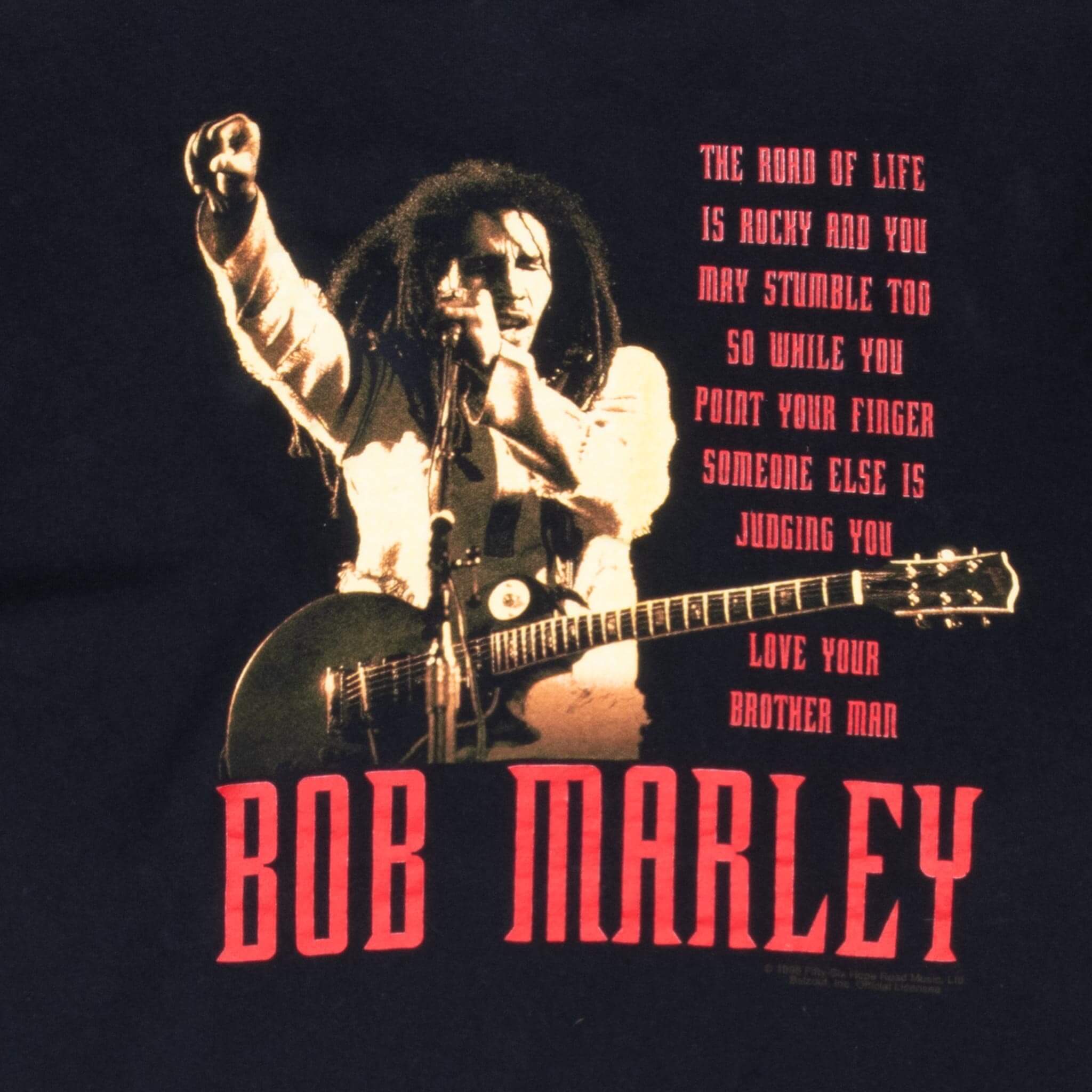 Vintage Bob Marley Reggae 1998 Black T-Shirt XL - Retro Music Tee for Concerts, Festivals & Casual Wear