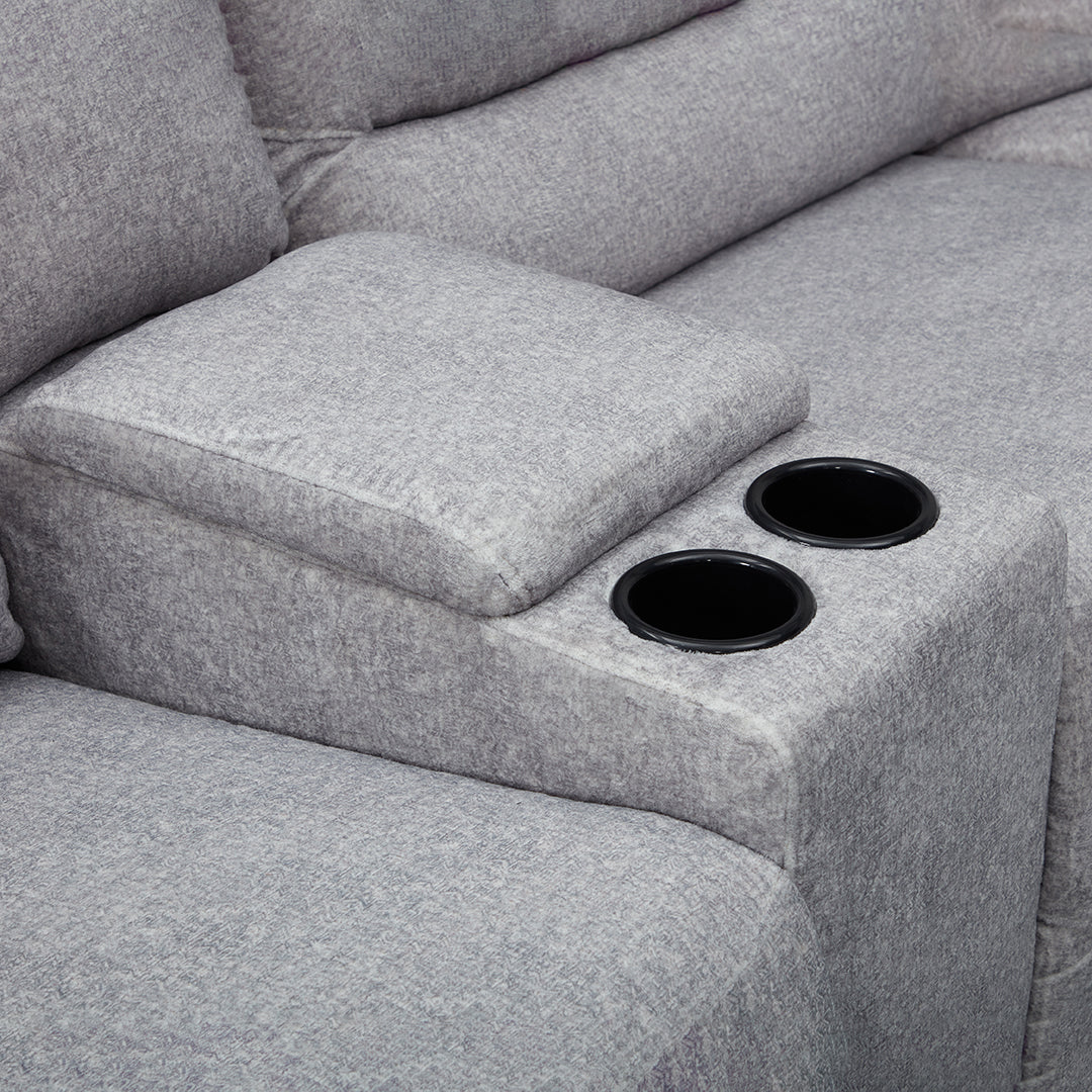 Premium Preston Power Reclining Sectional Sofa - Modern L-Shaped Recliner with USB Charging & Cup Holders | Perfect for Living Room, Home Theater & Family Gatherings