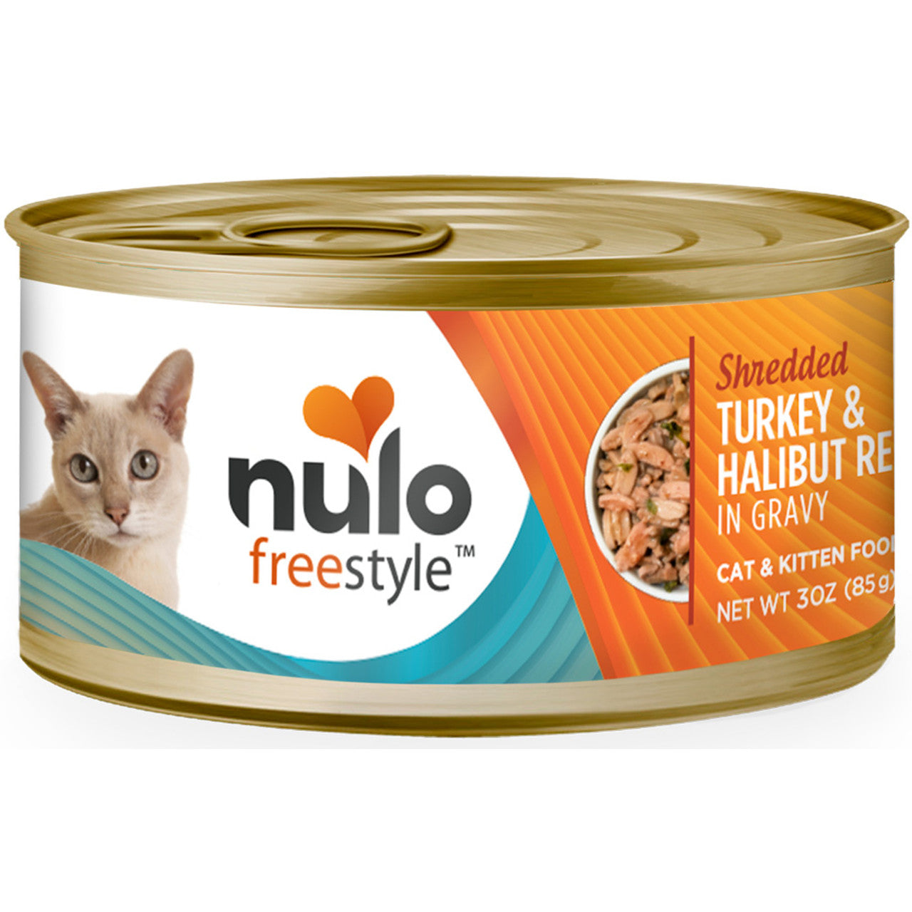 Premium Turkey & Halibut Grain-Free Wet Cat Food in Gravy - High Protein, Natural Ingredients for Adult Cats - 3oz Cans (12-Pack) - Perfect for Mealtime, Weight Management & Picky Eaters
