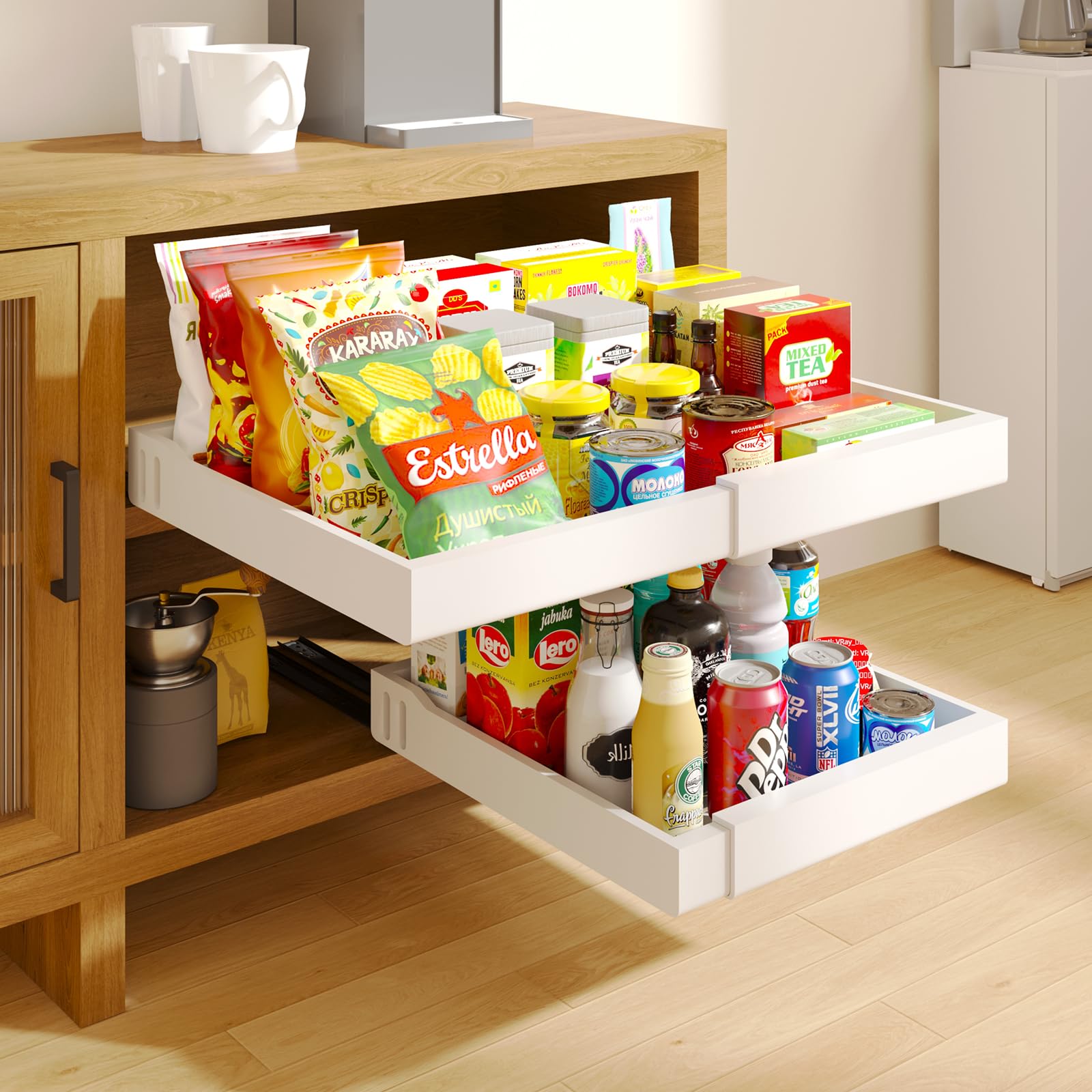 Expandable Pull Out Cabinet Organizer - Heavy Duty 16.5