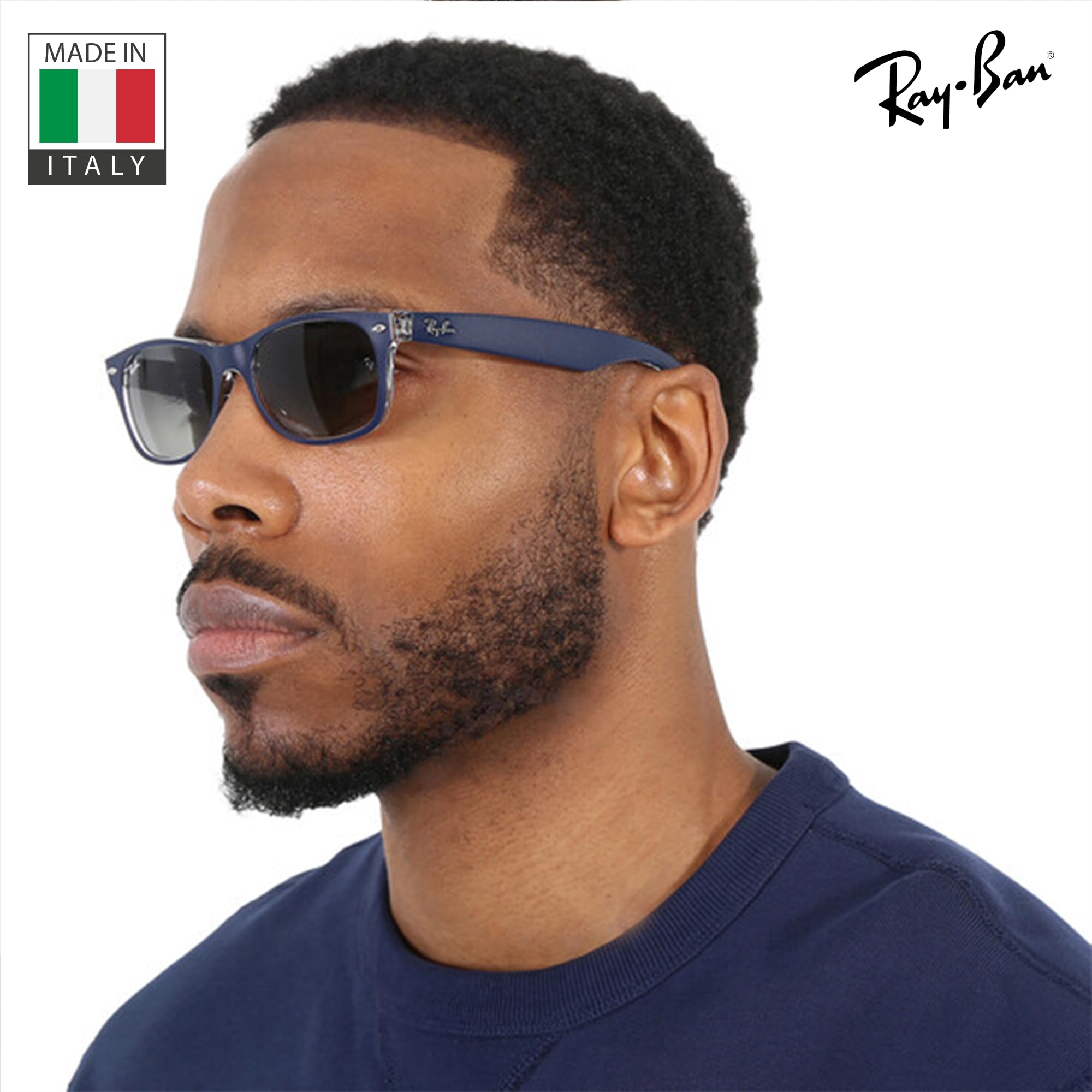 Ray-Ban RB2132 New Wayfarer Square Sunglasses for Men & Women - UV Protection, High Bridge Fit, Classic Color Mix - Perfect for Driving, Beach & Outdoor Activities