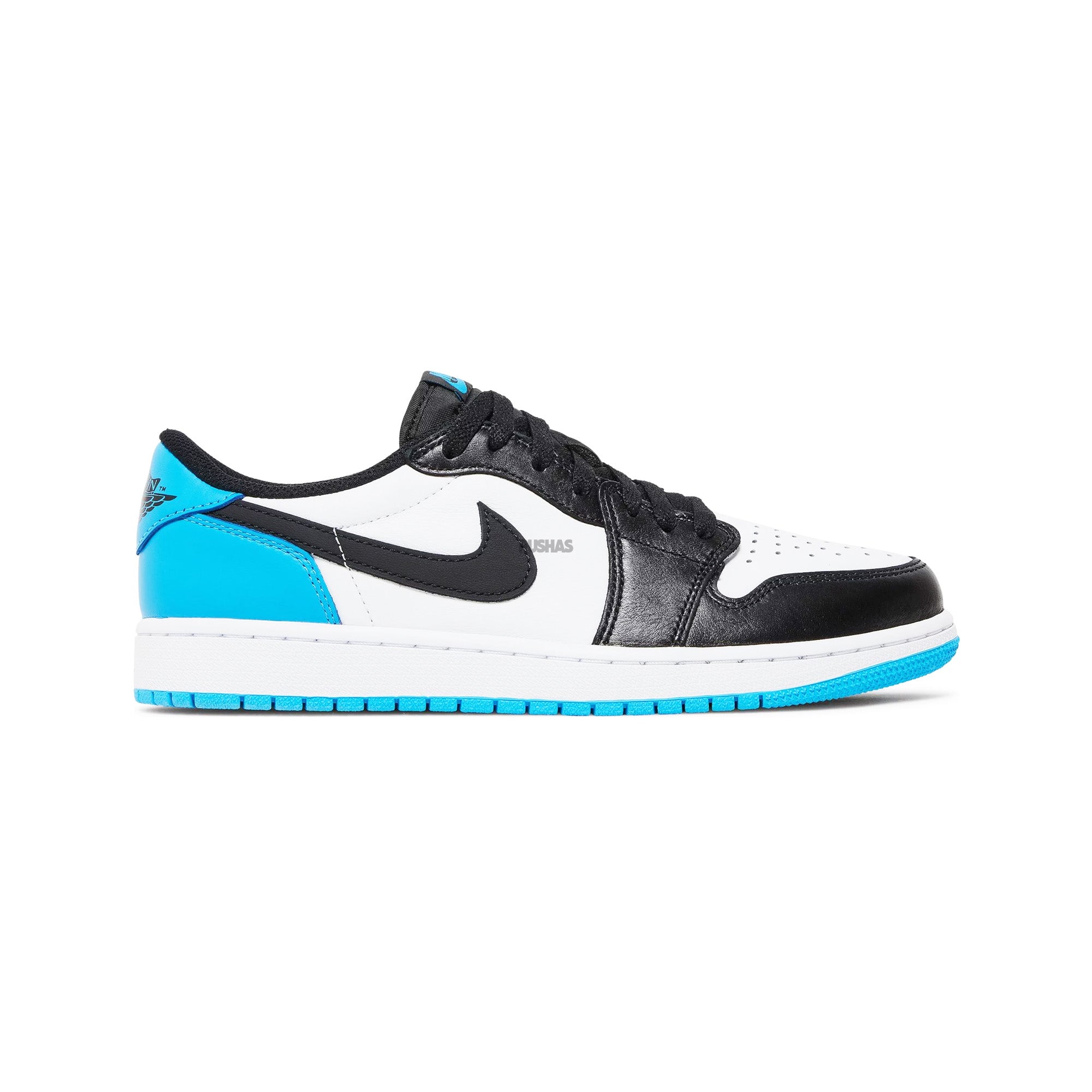 Air Jordan 1 Retro Low OG 'Black Dark Powder Blue' Sneakers (2022) - Men's Basketball Shoes for Casual Wear & Street Style Fashion