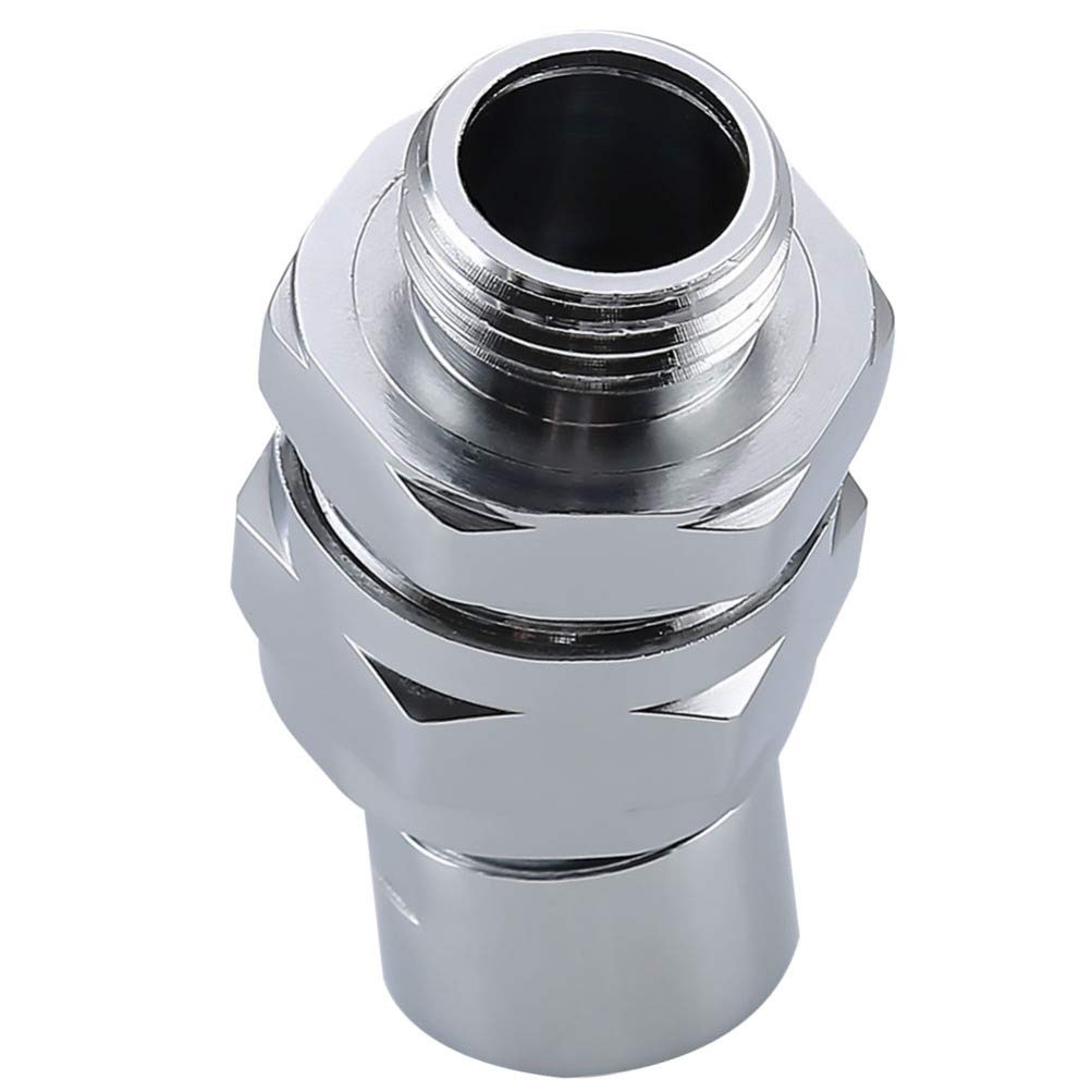 Cabilock Flexible Faucet Connector Hose - Swivel Joint Adapter for Shower Sprayer, Ball Shower Hose Connector & Arm Extender - Universal Fit for Kitchen Sink, Bathroom Shower & Outdoor Faucets - Includes Bright LED Shower Head with 360° Rotation