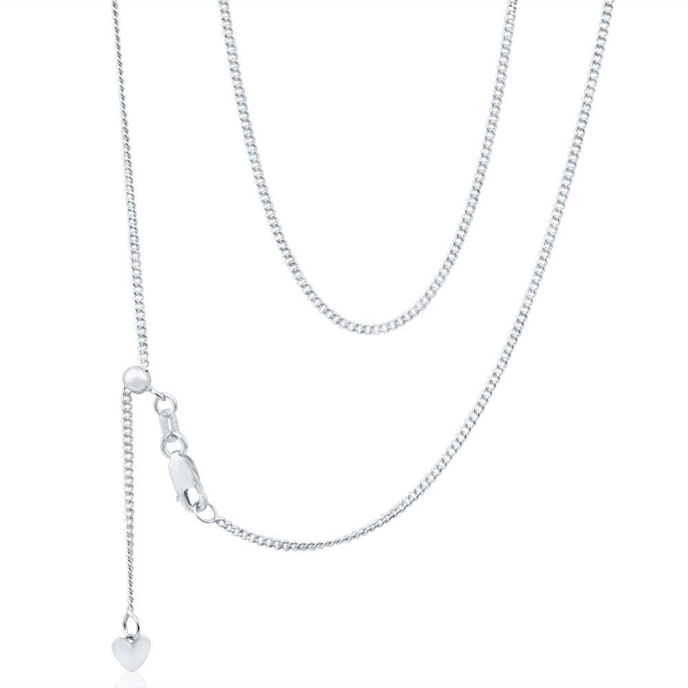 9ct White Gold Silver Filled Curb Chain Bracelet for Women - Elegant Jewelry Gift for Birthday, Anniversary & Special Occasions