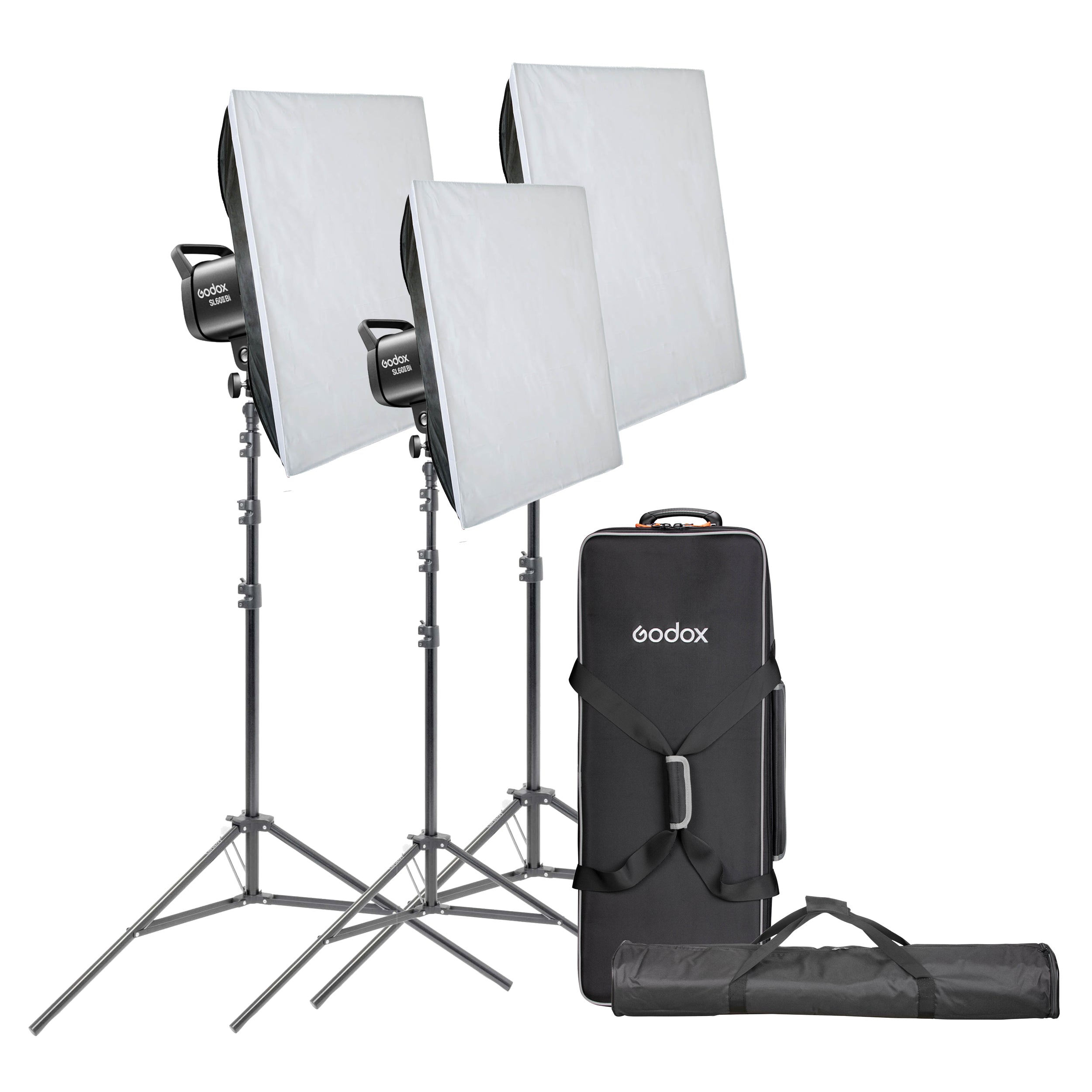 Godox SL60IIBI 60W LED Video Light Kit with 3 Softboxes - Professional Continuous Lighting for Photography, YouTube, Studio & Live Streaming