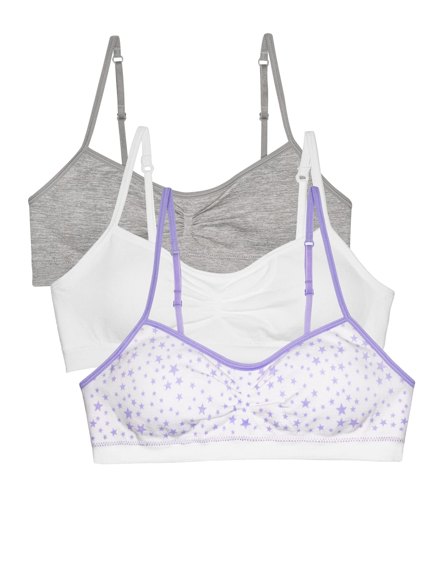 Fruit of the Loom Girls' Seamless Sports Bra with Removable Modesty Pads - Comfortable Training Bra for Teens & Active Girls - Perfect for School, Gym & Everyday Wear