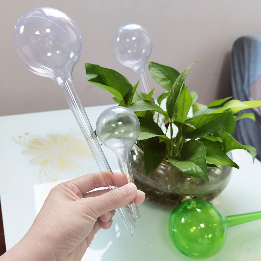 **Automatic Plant Watering Bulbs - Clear Plastic Self-Watering Devices for Indoor & Outdoor Plants | Perfect for Vacation, Garden, and Home Use**