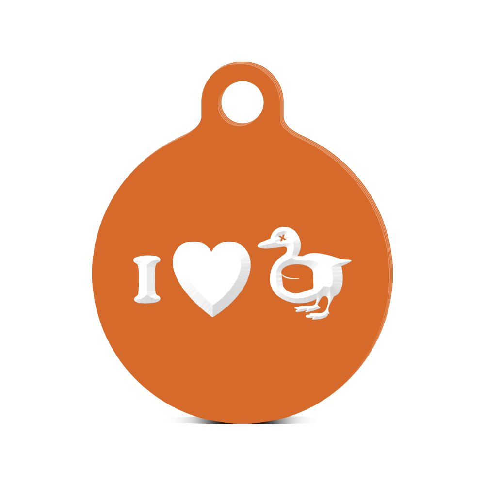 I Love Foie Gras Round Keychain - Engraved Cooking Food Chef Orange Design - Perfect Gift for Chefs & Food Lovers