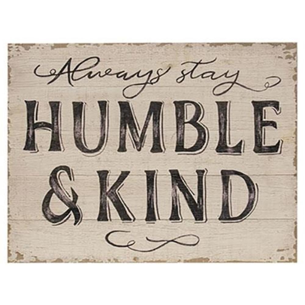 Rustic Distressed Wood Sign - Humble & Kind Farmhouse Decor for Wall, Home, Office - Perfect for Living Room, Bedroom, or Gift Giving