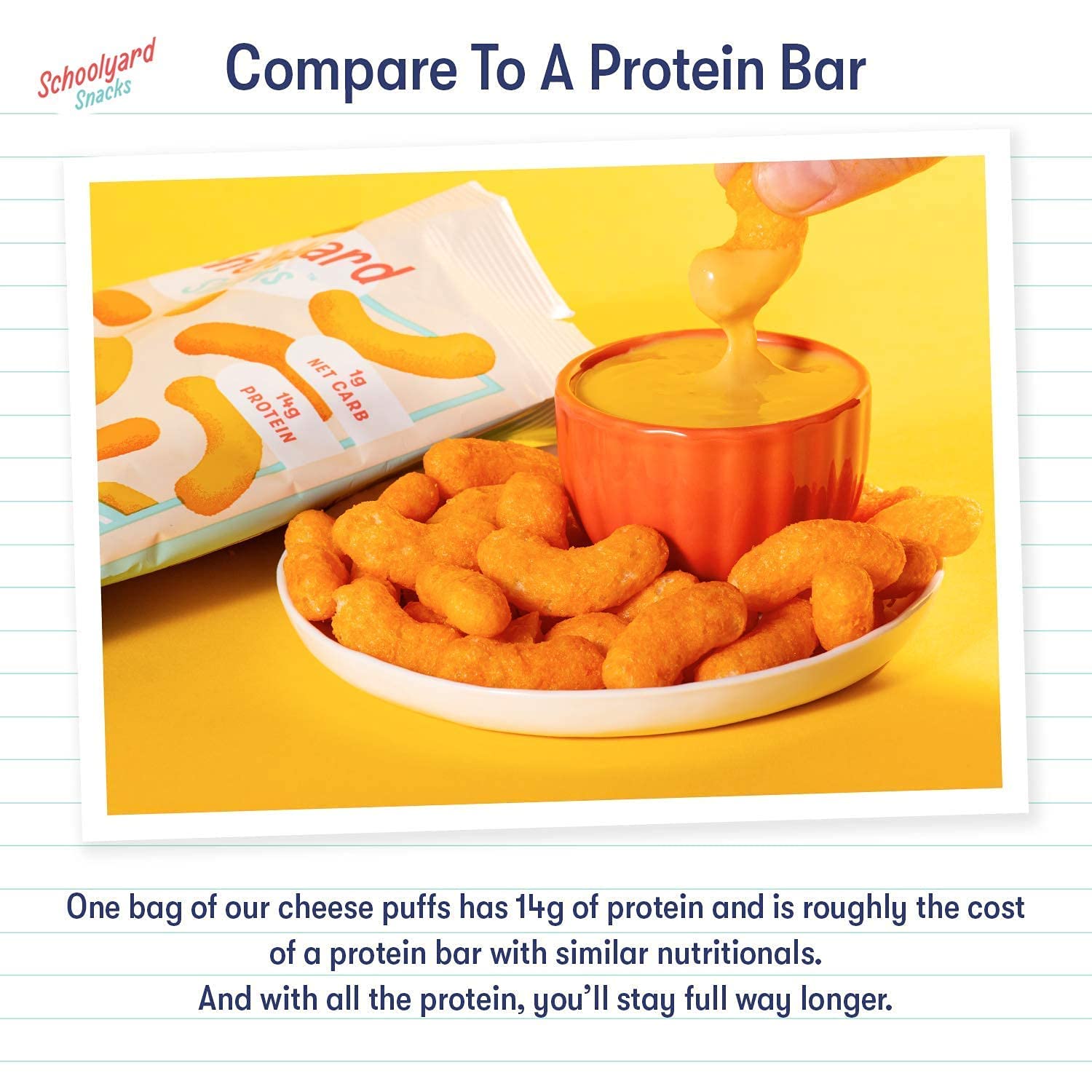 Keto Chips - Low Carb, Low Sugar, Gluten Free Protein Snacks - 15g Protein, Low Calories - Cheddar Cheese Flavor (12 Bags) - Perfect for School Lunches, Office Snacks & Keto Diet