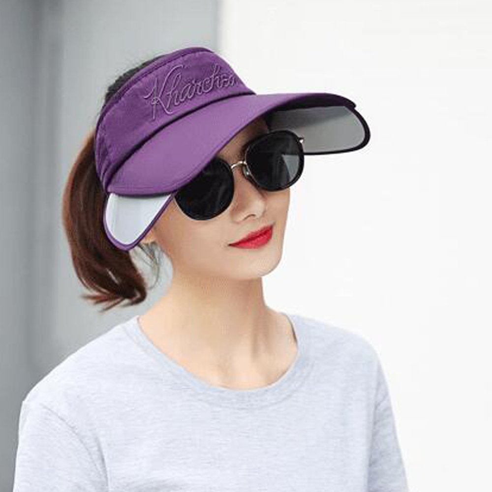 YEKEYI UPF 50+ Sun Hat for Women & Men - Wide Brim Retractable Visor Baseball Cap with UV Protection - Perfect for Beach, Fishing, Hiking & Outdoor Summer Activities