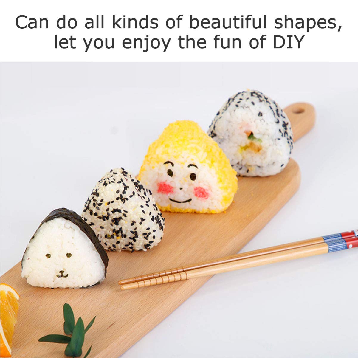 DOITOOL 3-Piece Sushi Maker Kit - Rice Ball Mold, Triangle Onigiri Maker & Bento DIY Tool for Homemade Sushi, Nigiri & Onigiri | Perfect for Lunch Boxes, Picnics & Japanese-Themed Parties (PP Material)
