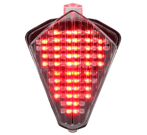 Sequential LED Tail Lights Clear Lens for 2007-2008 Yamaha YZF R1 Motorcycle - High Visibility Brake Lights for Night Riding & Enhanced Safety