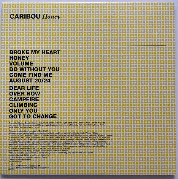 Caribou Honey Vinyl LP - Limited Edition Yellow Pressing (Mint Condition) - Perfect for Record Collectors & Music Enthusiasts