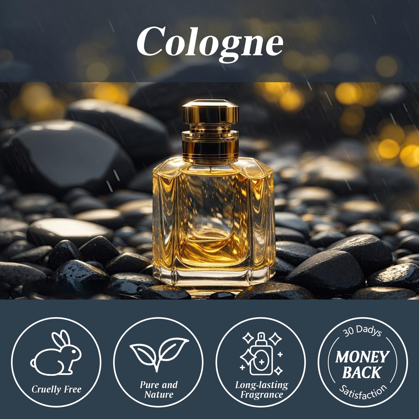 Premium Cologne Fragrance Oil 3.38FL.OZ (100ml) - Long-Lasting Aromatherapy Essential Oil for Diffusers, Massage, Soap & Candle Making - Cologne Scented Oil for Home, Spa & Relaxation - Perfect for Stress Relief & Mood Enhancement