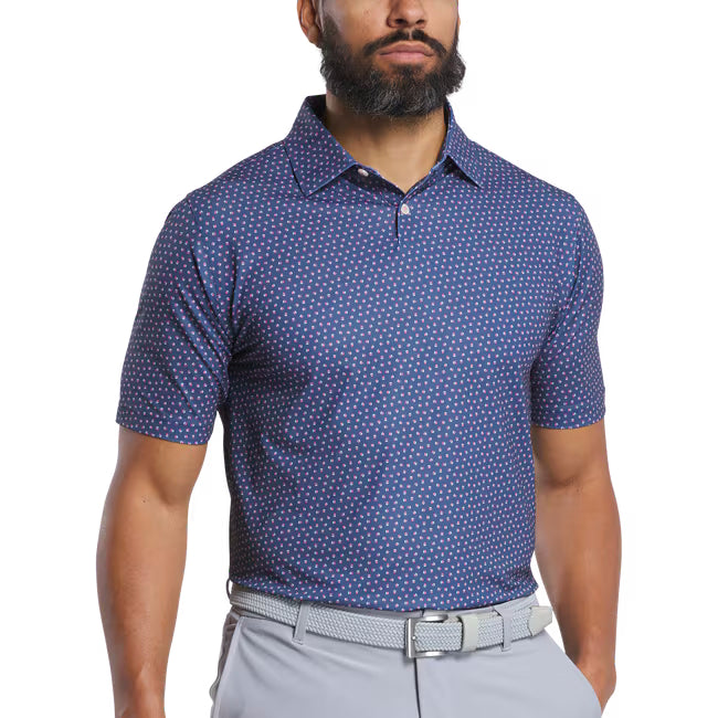 FootJoy Men's Bounce Lisle Golf Polo Shirt - Moisture-Wicking Performance Top for Golf & Casual Wear