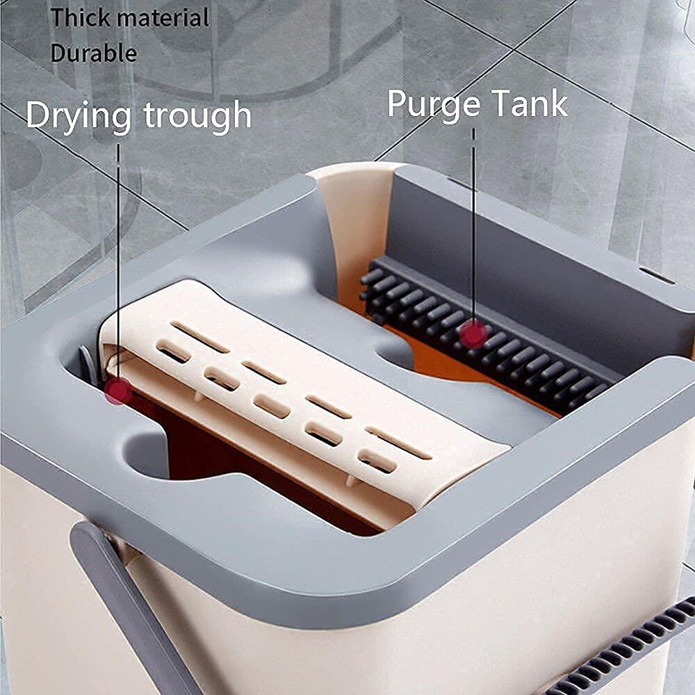 Premium Microfiber Cleaning Mop with Bucket Set - Heavy Duty Floor Mop for Home, Kitchen, Office - Washable & Reusable for Hardwood, Tile, Laminate Floors - Ideal for Daily Cleaning & Spill Cleanup