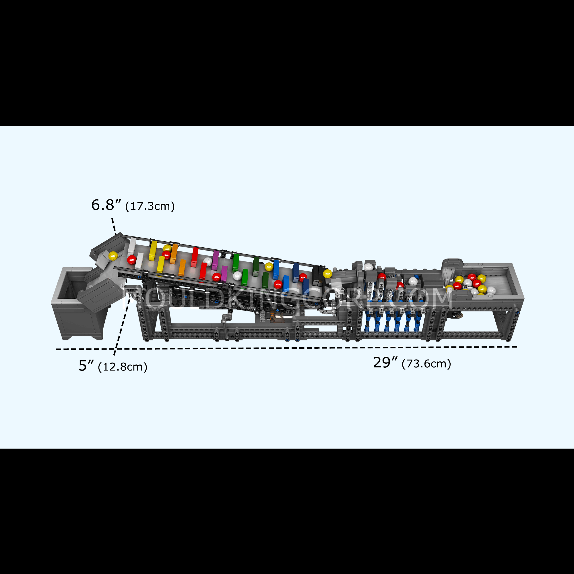 MOULD KING 26009 Motorized Rainbow Stepper II Building Set - 1,281 PCS STEM Educational Toy for Kids & Adults | Creative DIY Engineering Kit for Birthday Gifts & Home Decoration