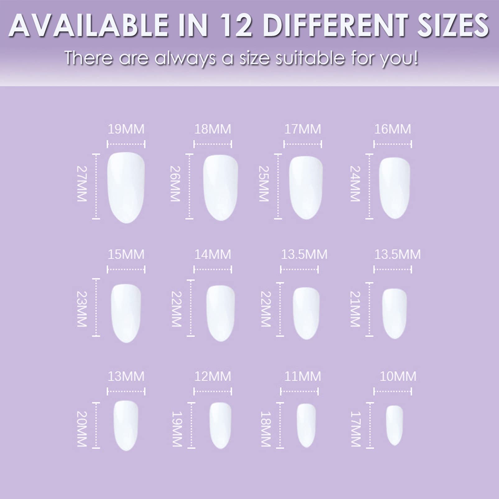 24Pcs Short Almond Fake Nails - Black French False Nails with Nail Glue, Oval Press on Nails for Women & Girls | Nude French Tips, Full Cover Stick on Nails for Daily Wear, Parties & Special Occasions