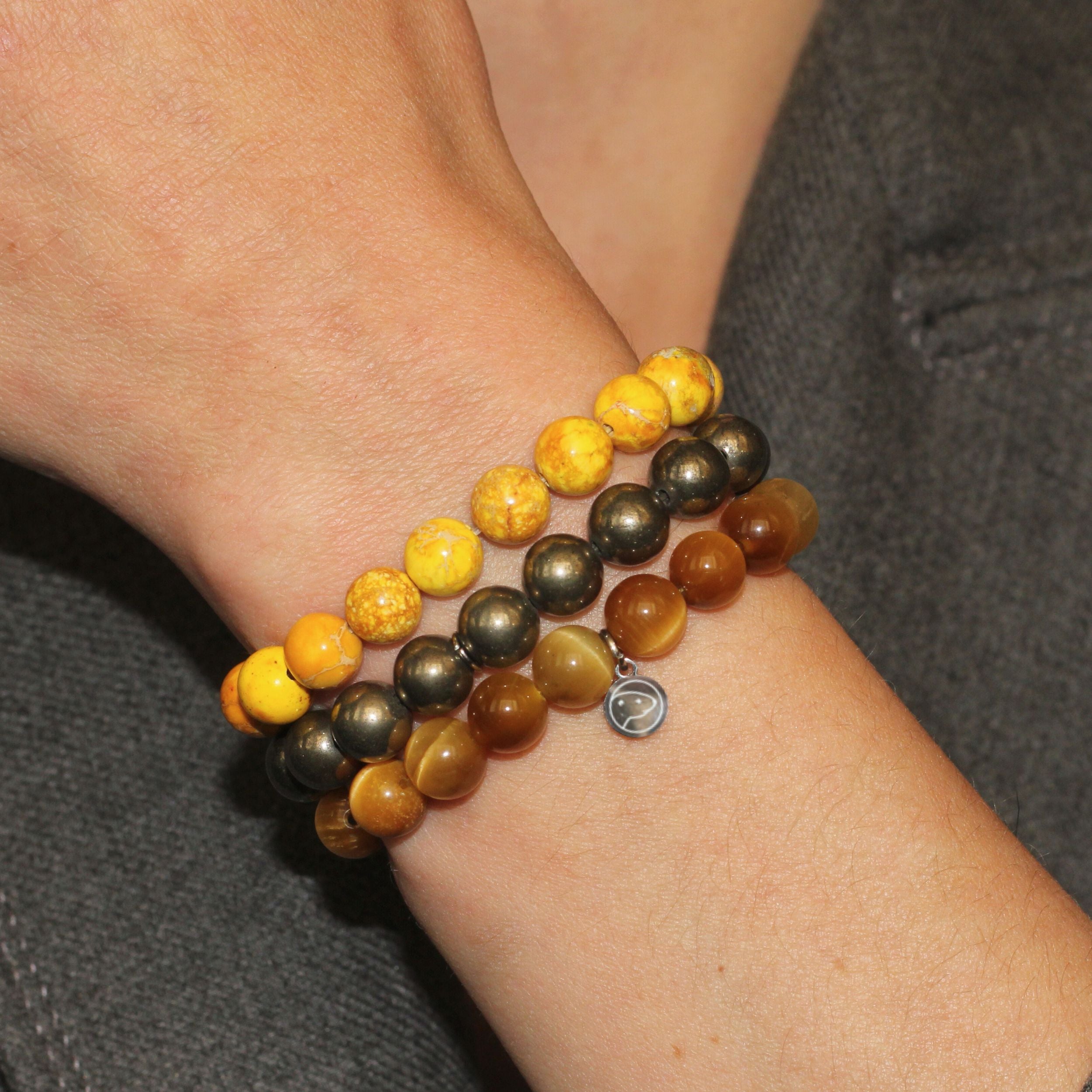 Solar Plexus Chakra Bracelet Set - 7 Chakra Healing Stones for Energy Balance & Meditation - Yoga Spiritual Jewelry Gift for Women & Men - Perfect for Reiki, Mindfulness Practice & Daily Wear