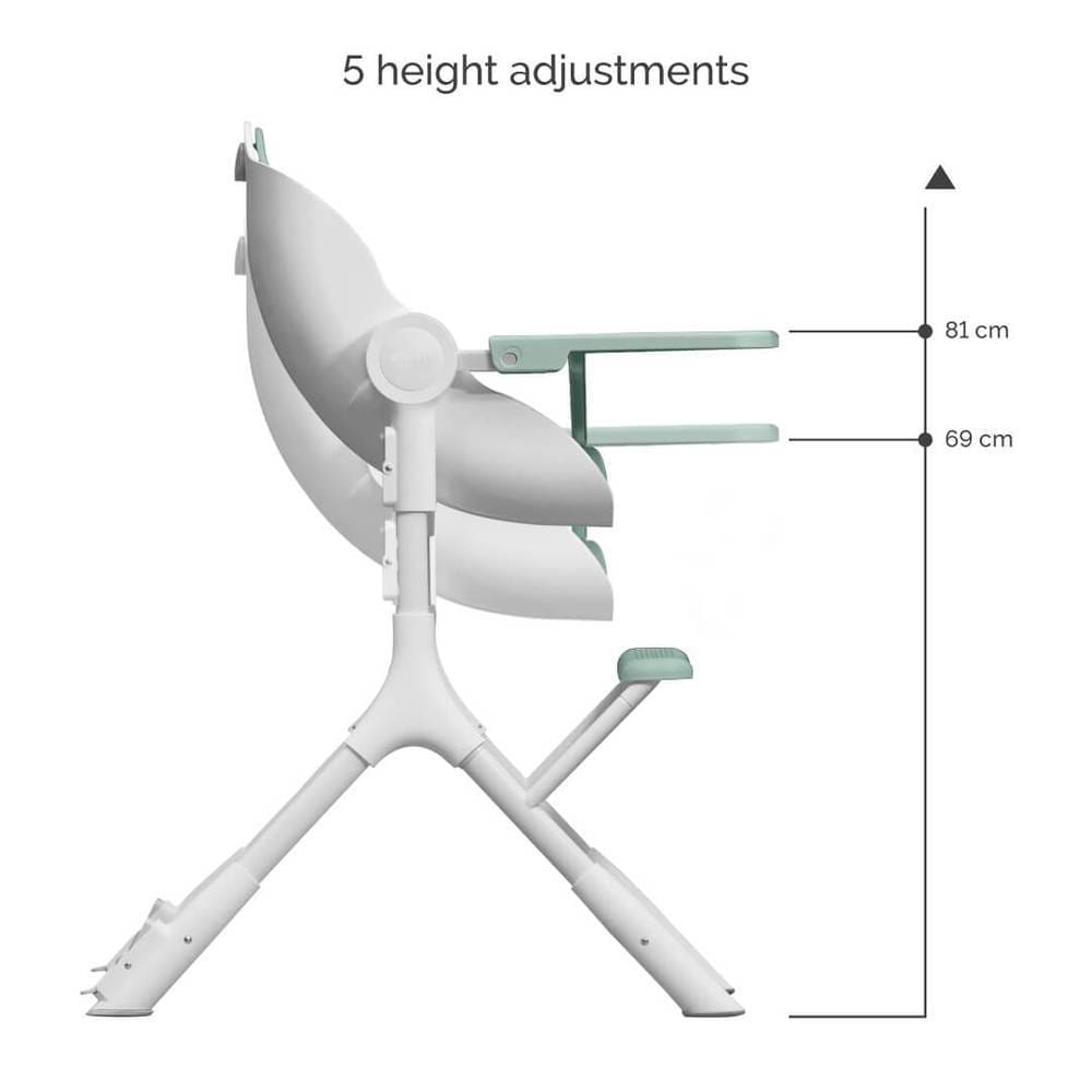 Oribel Cocoon Z Glider High Chair - Modern Baby Feeding Chair with Adjustable Height & Recline | Perfect for Dining, Weaning & Playtime at Home