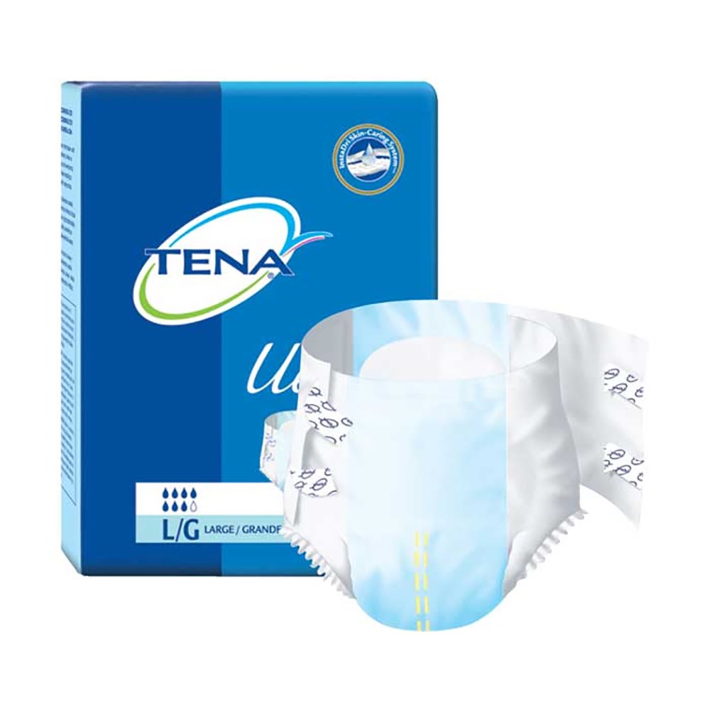 Tena Ultra Fitted Briefs for Women - Large Size (72 Count, 6 Bags of 12) | Maximum Absorbency Incontinence Underwear | Ideal for Overnight Protection & Active Lifestyles