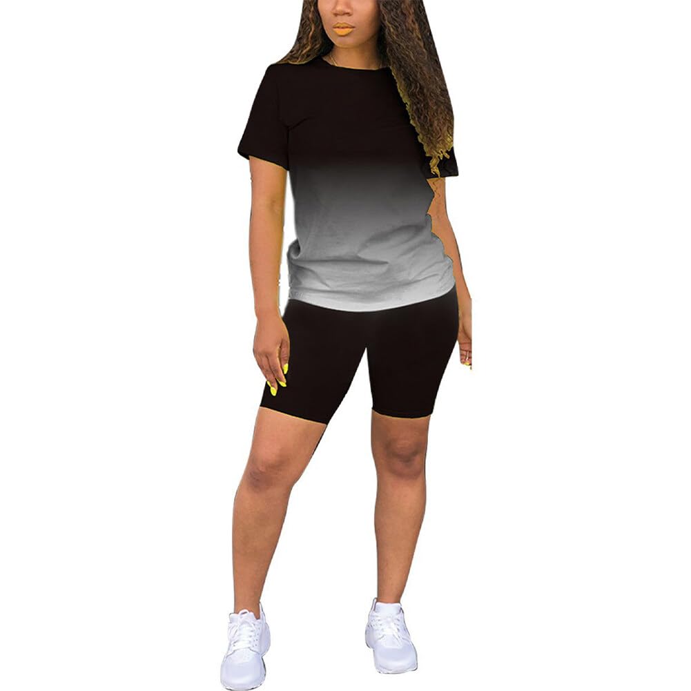 Women's Casual Lounge Set - Soft Polyester Spandex Blend Gradient Red Two-Piece Outfit for Relaxing at Home, Yoga & Comfortable Daily Wear