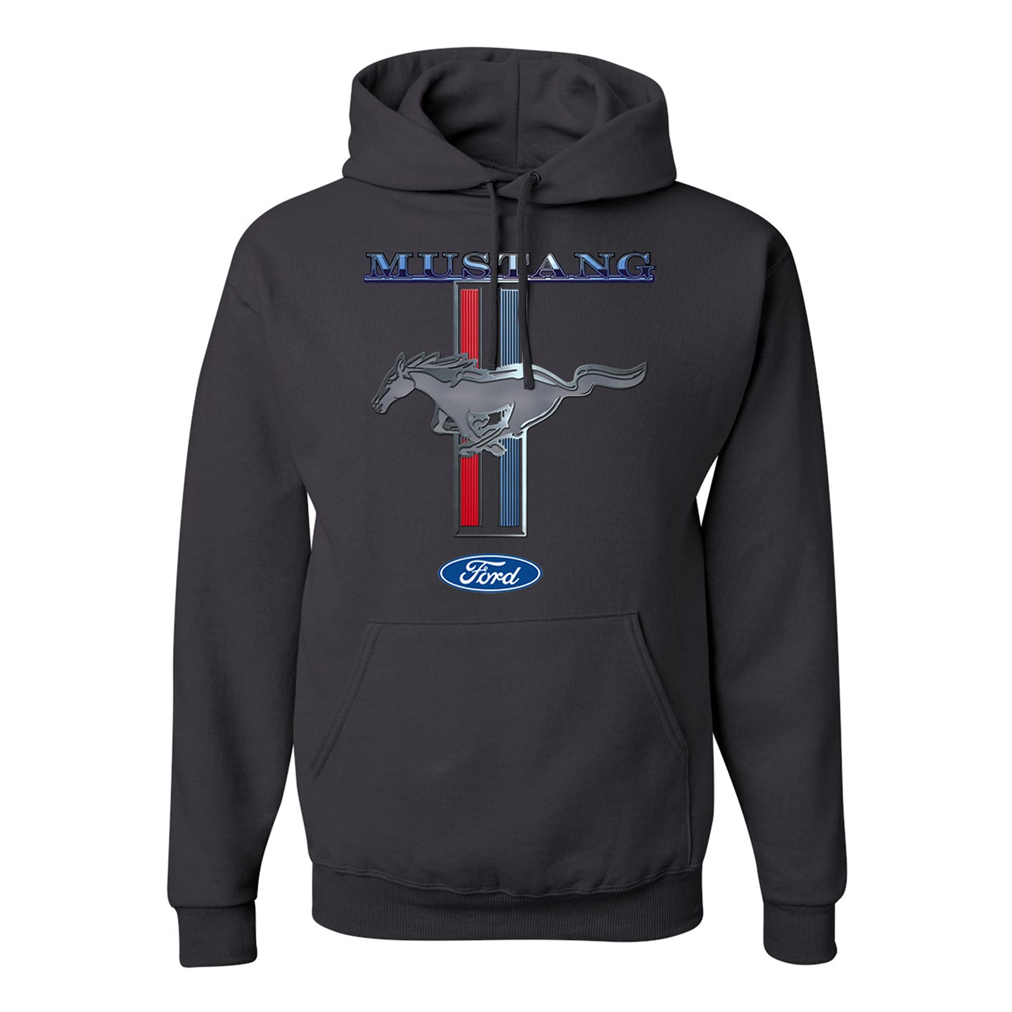 Official Licensed Ford Mustang Logo Men's Hoodie - Wild Custom Apparel for Car Enthusiasts & Casual Wear