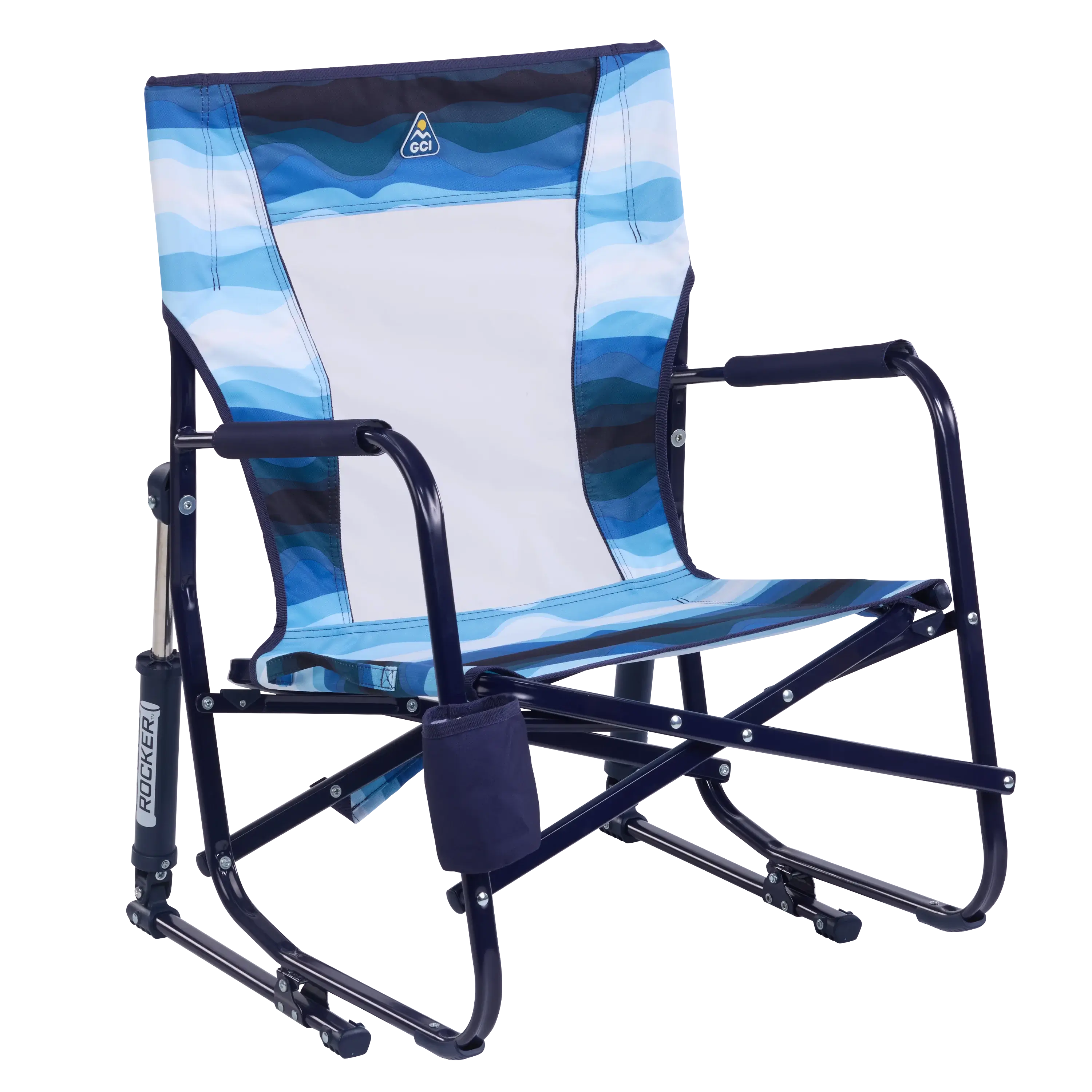 Premium Folding Beach Rocker Chair - Portable & Lightweight for Outdoor Relaxation at Beach, Pool, Camping, and Backyard
