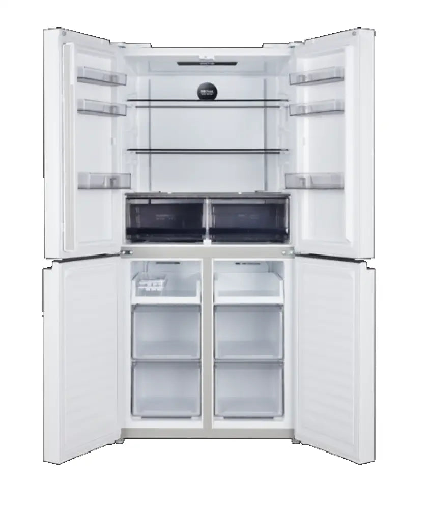 CHiQ CCD499NWS 503L White Cross Door Refrigerator - Energy Efficient Large Capacity Fridge for Home, Kitchen, Office, and Restaurant Use