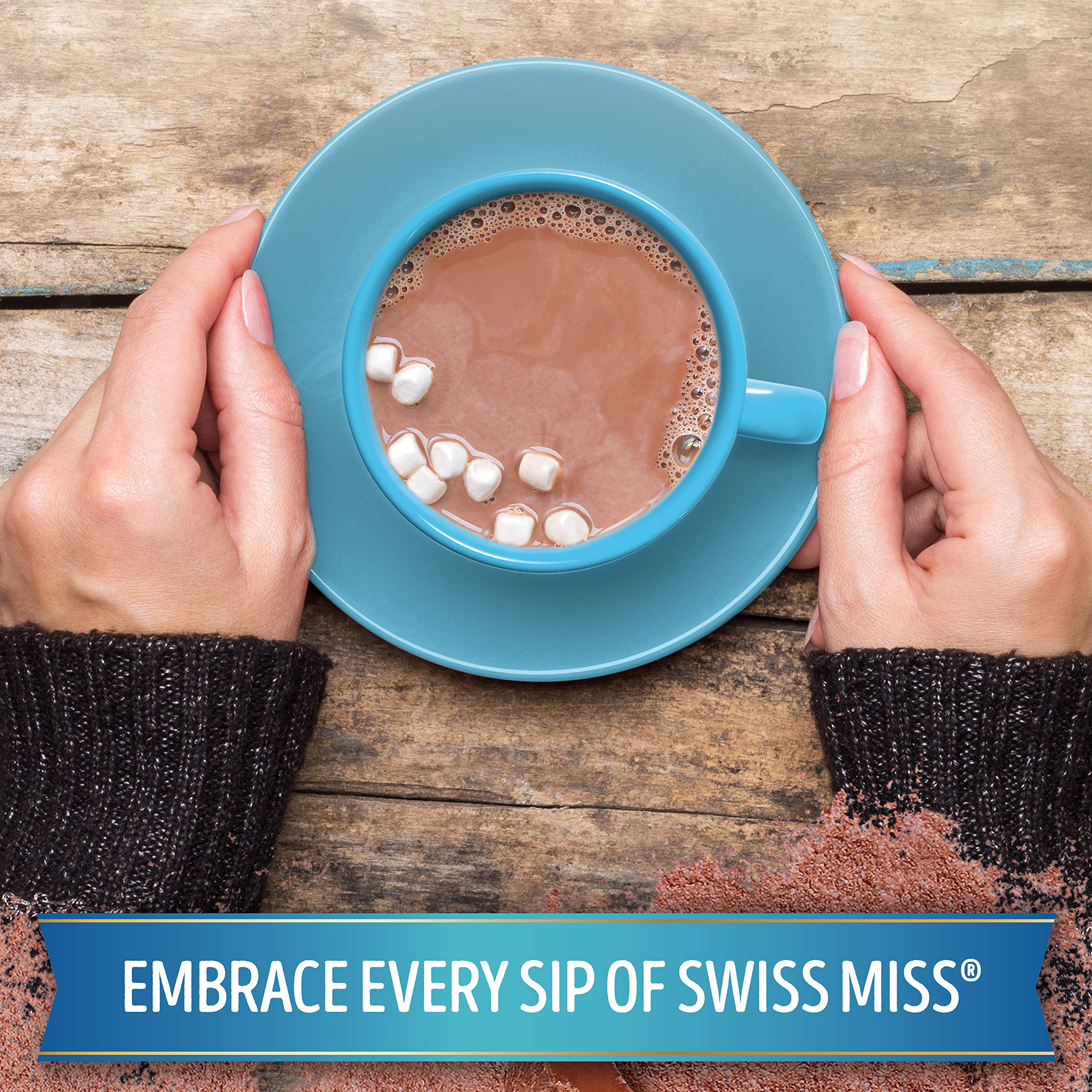 Swiss Miss Hot Chocolate Mix with Marshmallows - 8 Single Serve Packets for Winter Warmth, Holiday Gifts & Cozy Family Moments