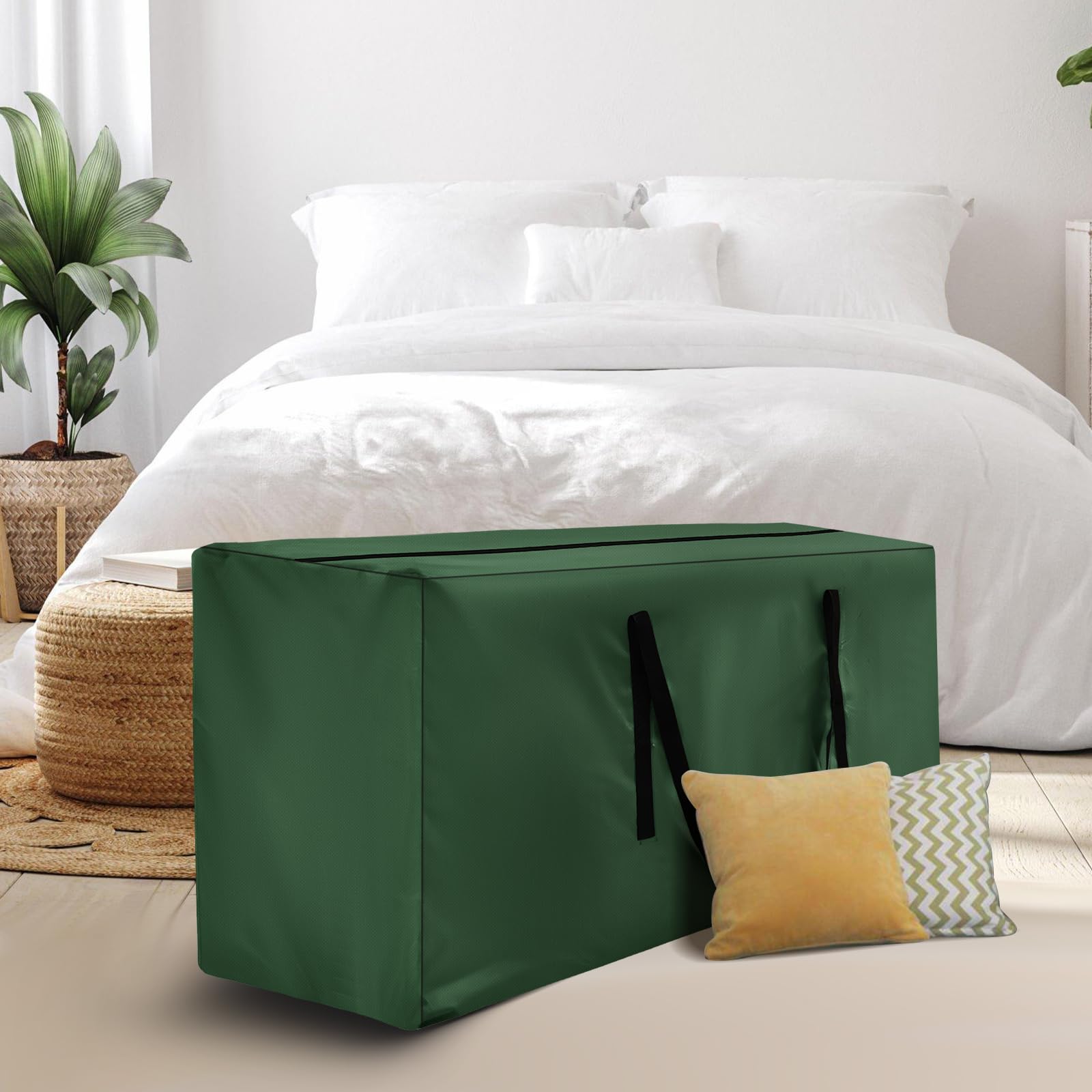 2-Pack Heavy Duty Christmas Tree Storage Bags - Fits 12ft Artificial Trees, Outdoor Cushion Storage with Zippers & Handles (68