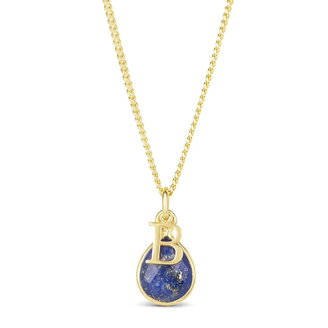Lapis Lazuli Gold Charm Necklace - September Birthstone Jewelry for Women - Perfect Gift for Birthday, Anniversary & Special Occasions