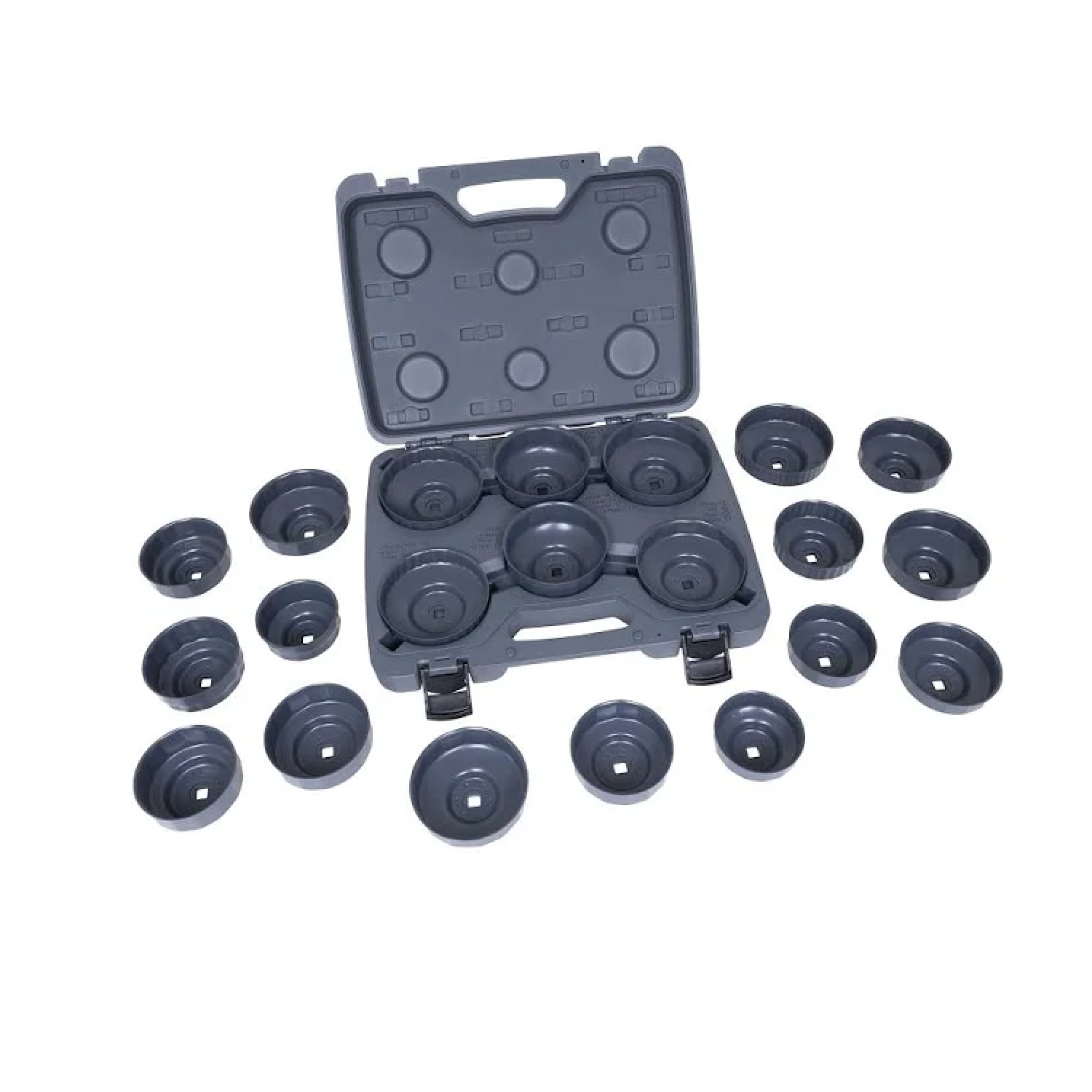 Lisle 61460 21-Piece Heavy Duty End Cap Oil Filter Wrench Set - Professional Automotive Tool Kit for Oil Changes & Maintenance
