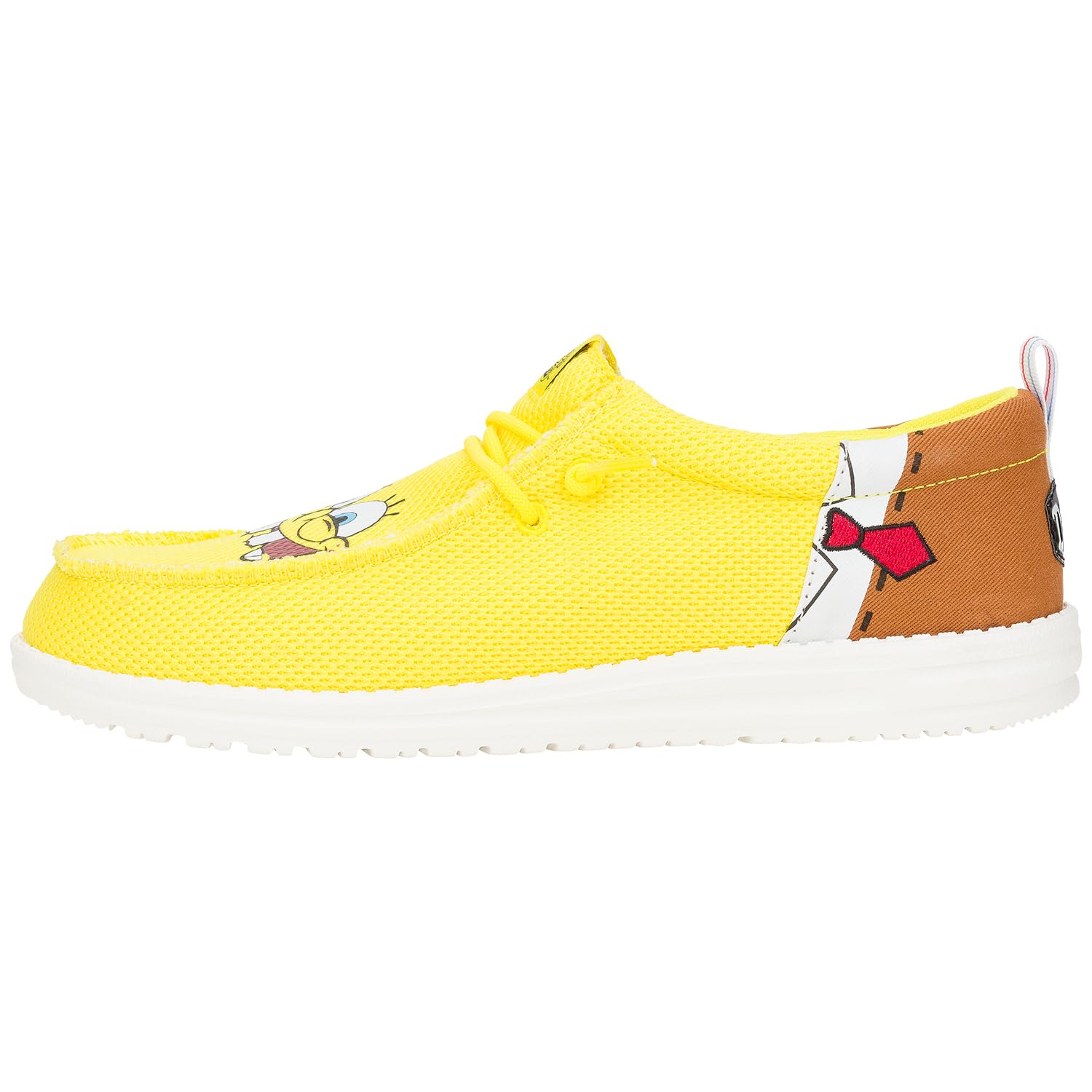 HEYDUDE X Spongebob Men's Slip-On Loafers - Lightweight Comfortable Casual Shoes for Walking, Travel & Everyday Wear