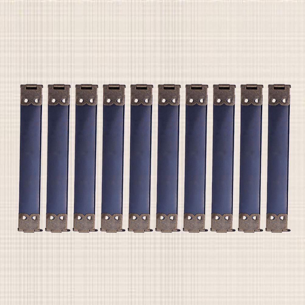 10pcs Metal Internal Flex Purse Frame with Spring Clip Hook - 9cm DIY Craft Purse Frame for Handbag, Wallet & Coin Purse Making - Perfect for Sewing Projects, DIY Accessories and Gift Packaging